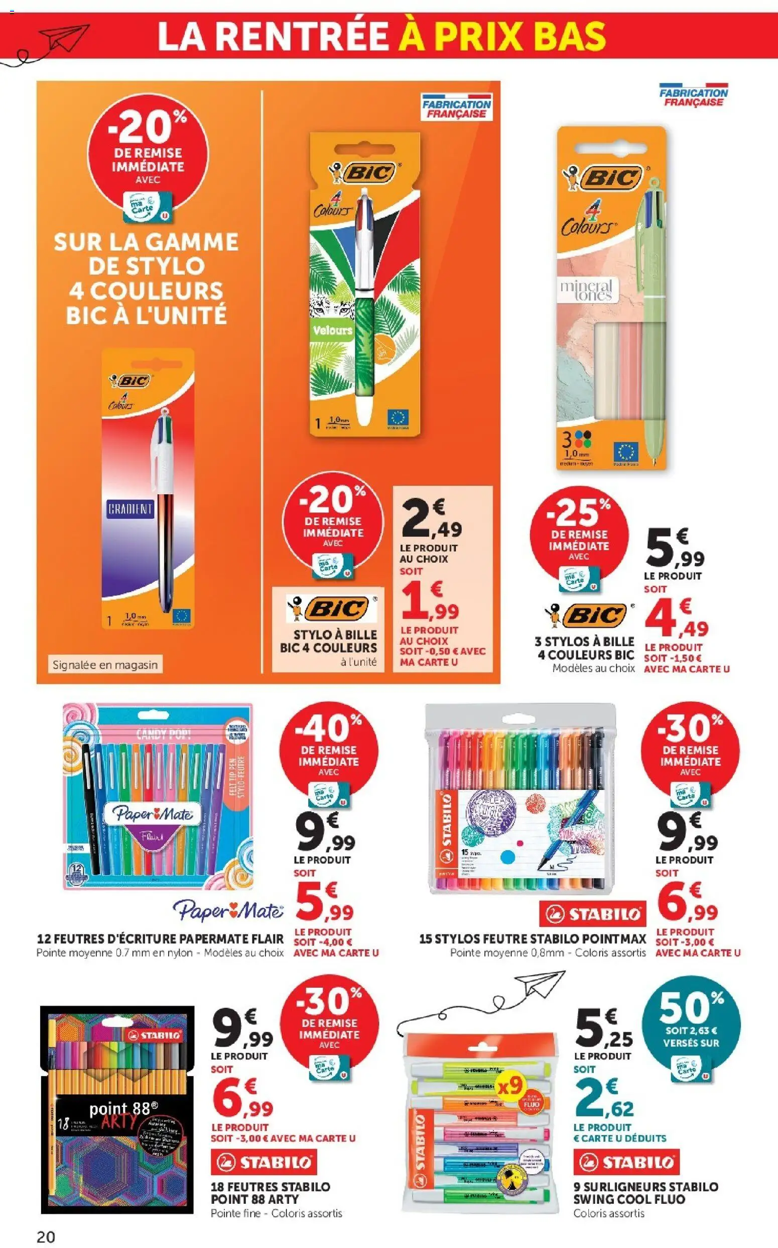{H1} | Page: 20 | Produits: Stylo