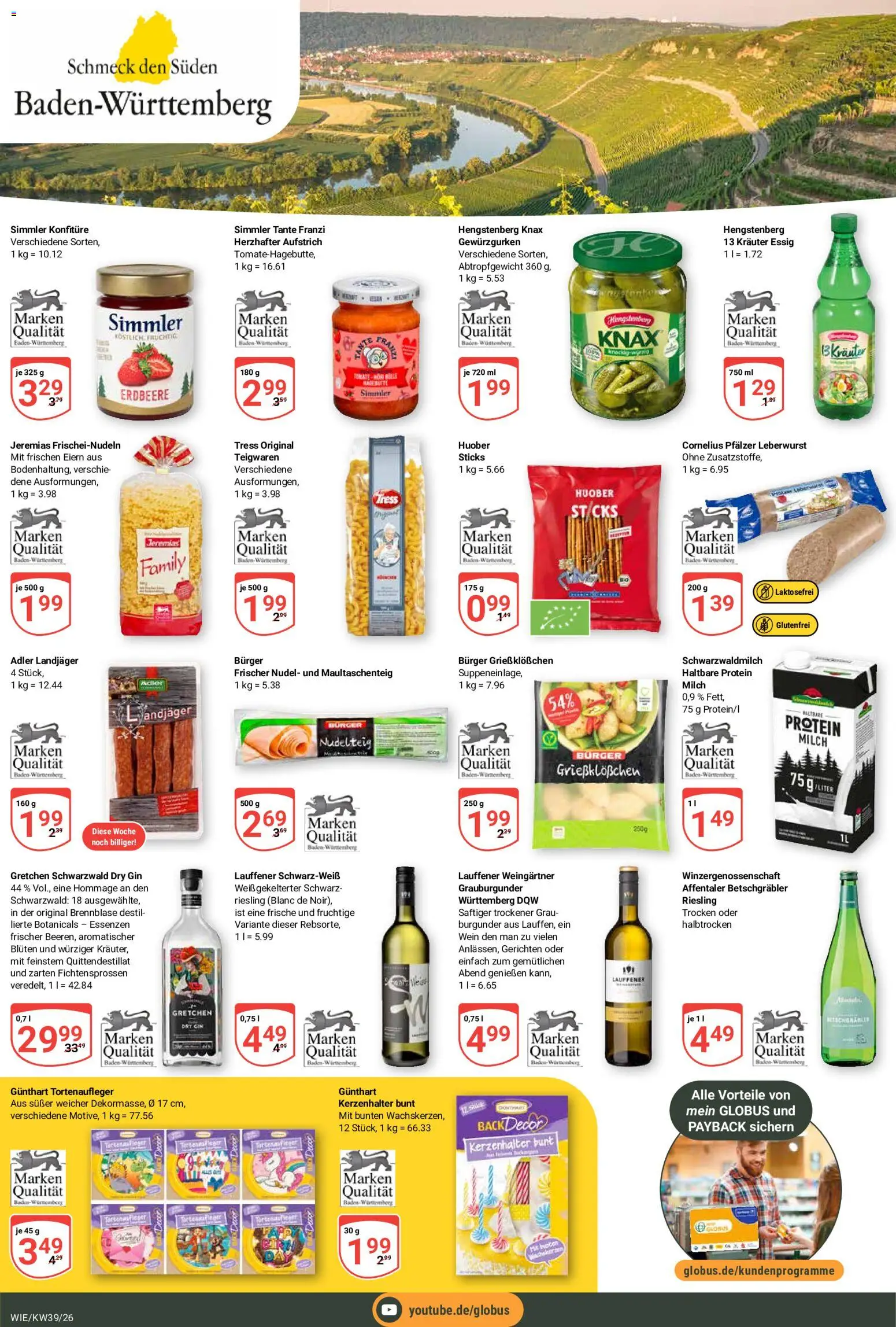 Globus Prospekt Waghäusel-Wiesental – gültig ab 21.09.2026 | Seite: 21 | Produkte: Milch, Essig, Burger, Gin