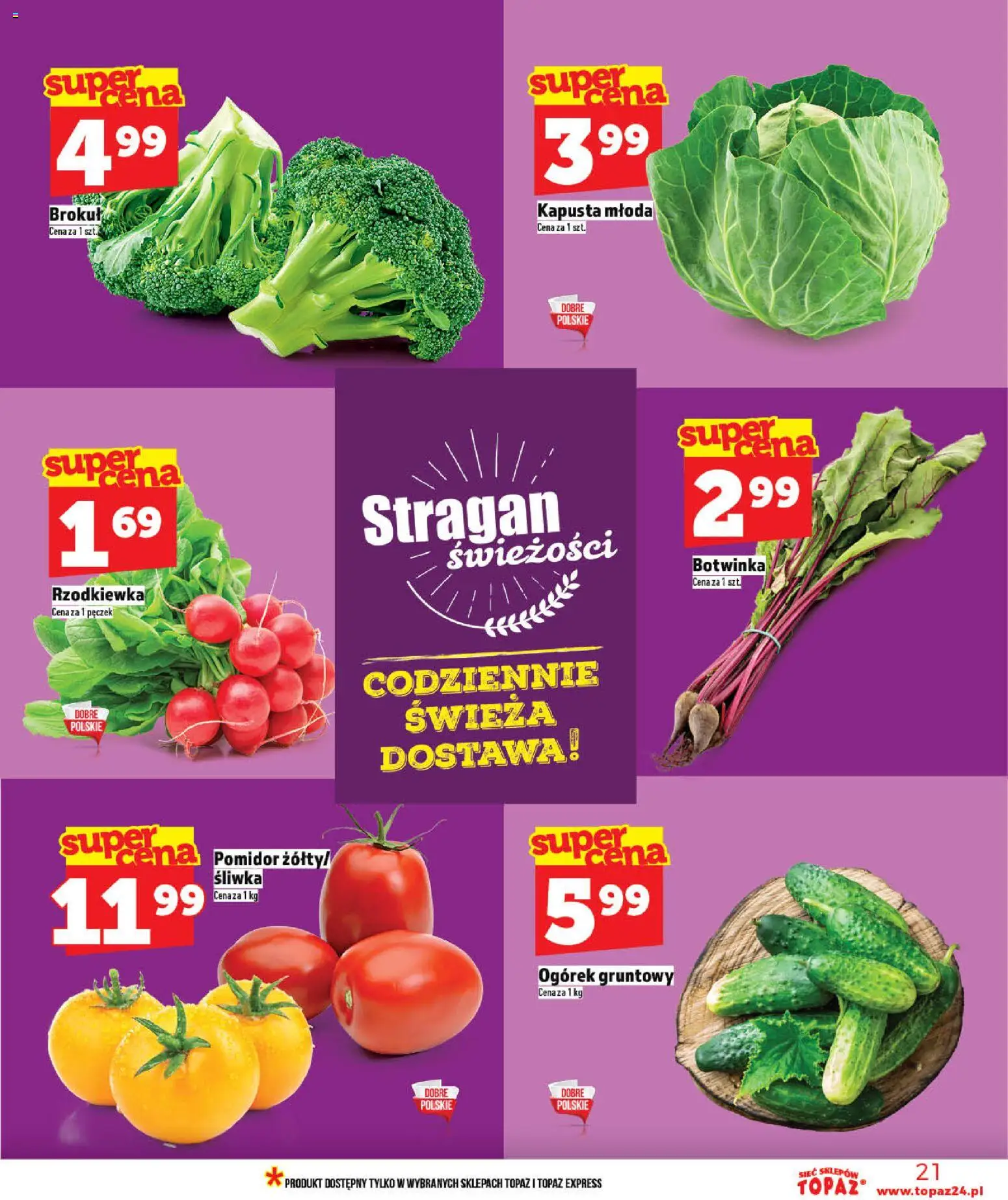 Topaz gazetka - MAZ od 21.05.2026 | Strona: 21 | Produkty: Kapusta, Botwinka