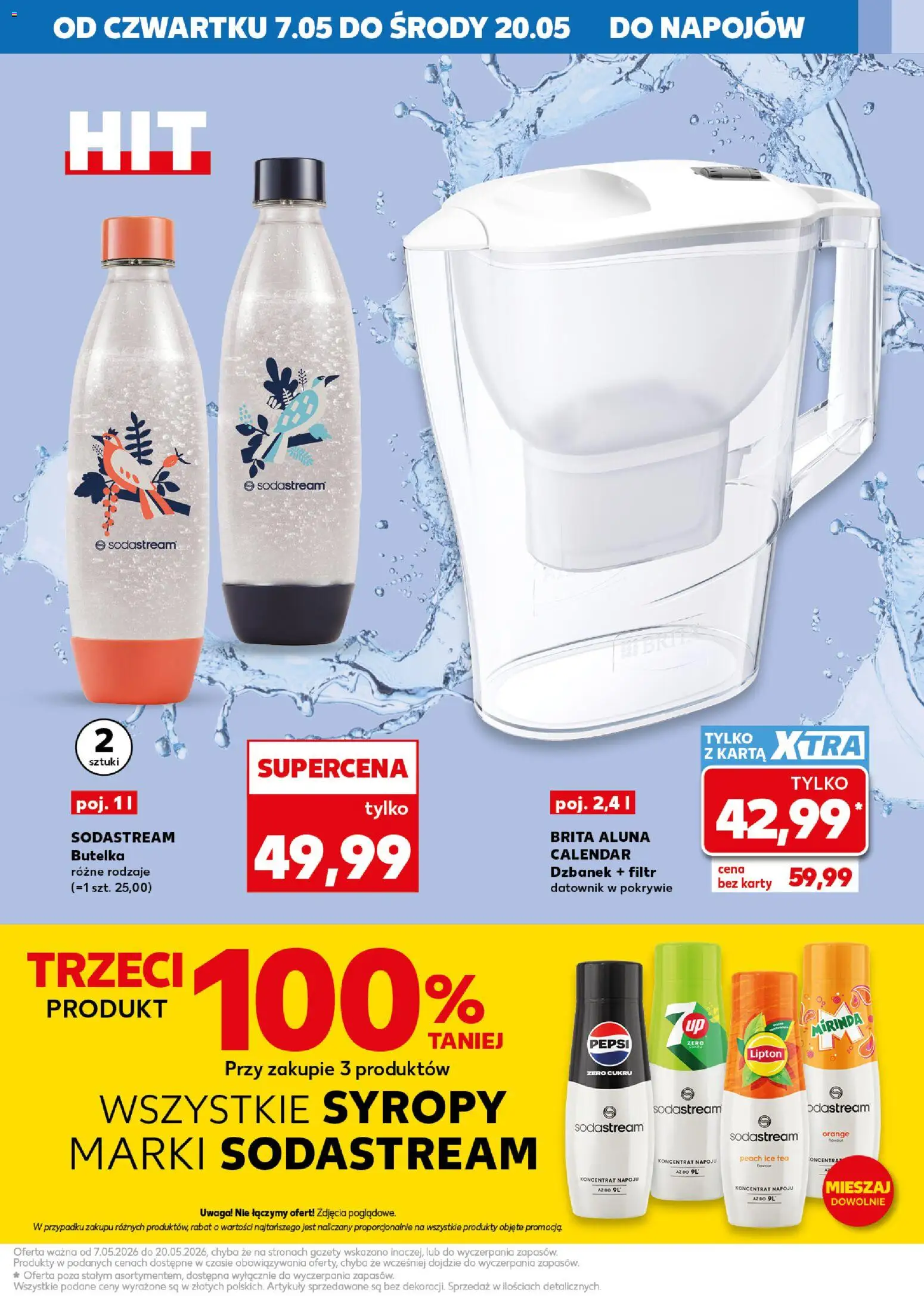 Kaufland Polsko leták - Złap okazje od 07.05.2026 | Strana: 3 | Produkty: Pepsi Zero, Sodastream, Brita, Ice tea