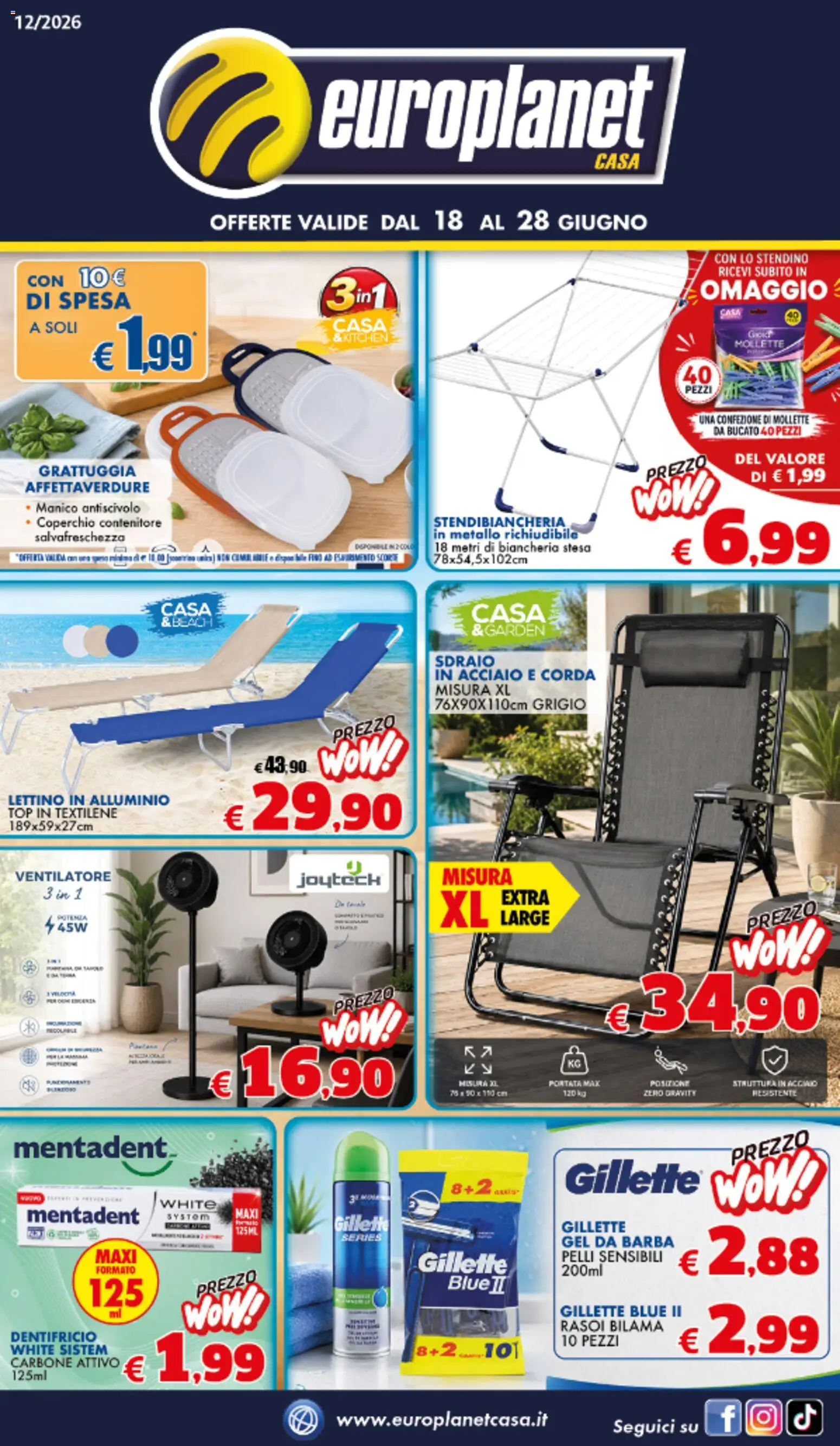 Volantino Europlanet Casa del 18.06.2026 | Pagina: 1 | Prodotti: Ventilatore, Top, Contenitore, Alluminio