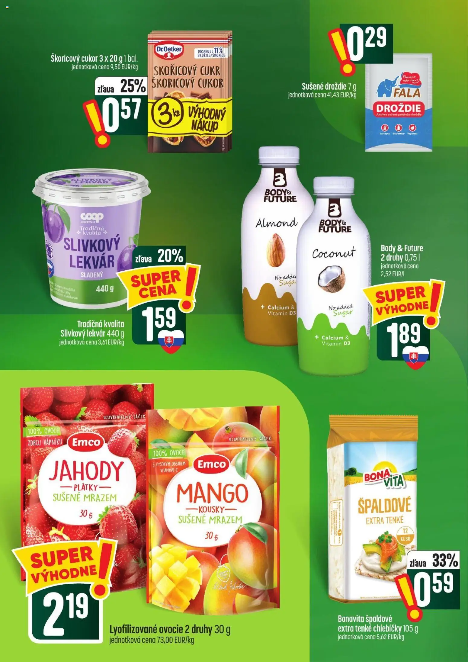 Nové COOP Jednota akcie – leták je platný od 15.10.2026 | Strana: 32 | Produkty: Lekvár, Cukor, Mango, Ovocie