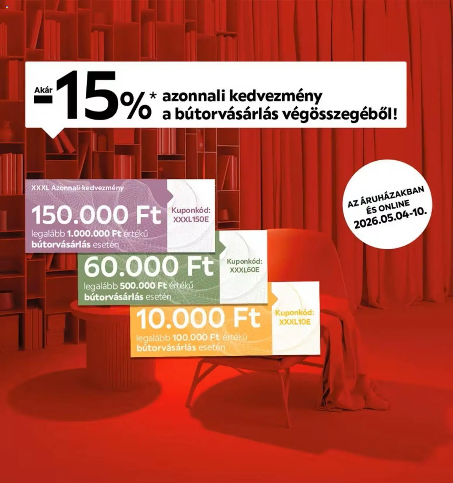 XXXLutz akciós ujság - amely érvényes a következő dátumtól: 04.05.2026 | Oldal: 1