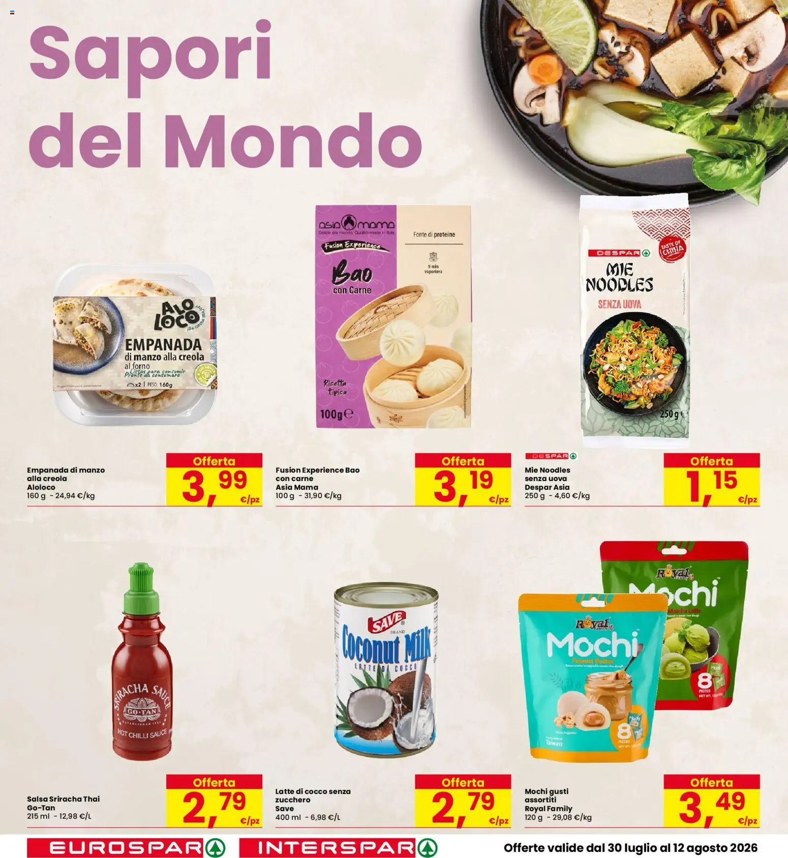 Volantino Eurospar del 30/07/2026 | Pagina: 6 | Prodotti: Manzo, Zucchero, Cocco, Forno