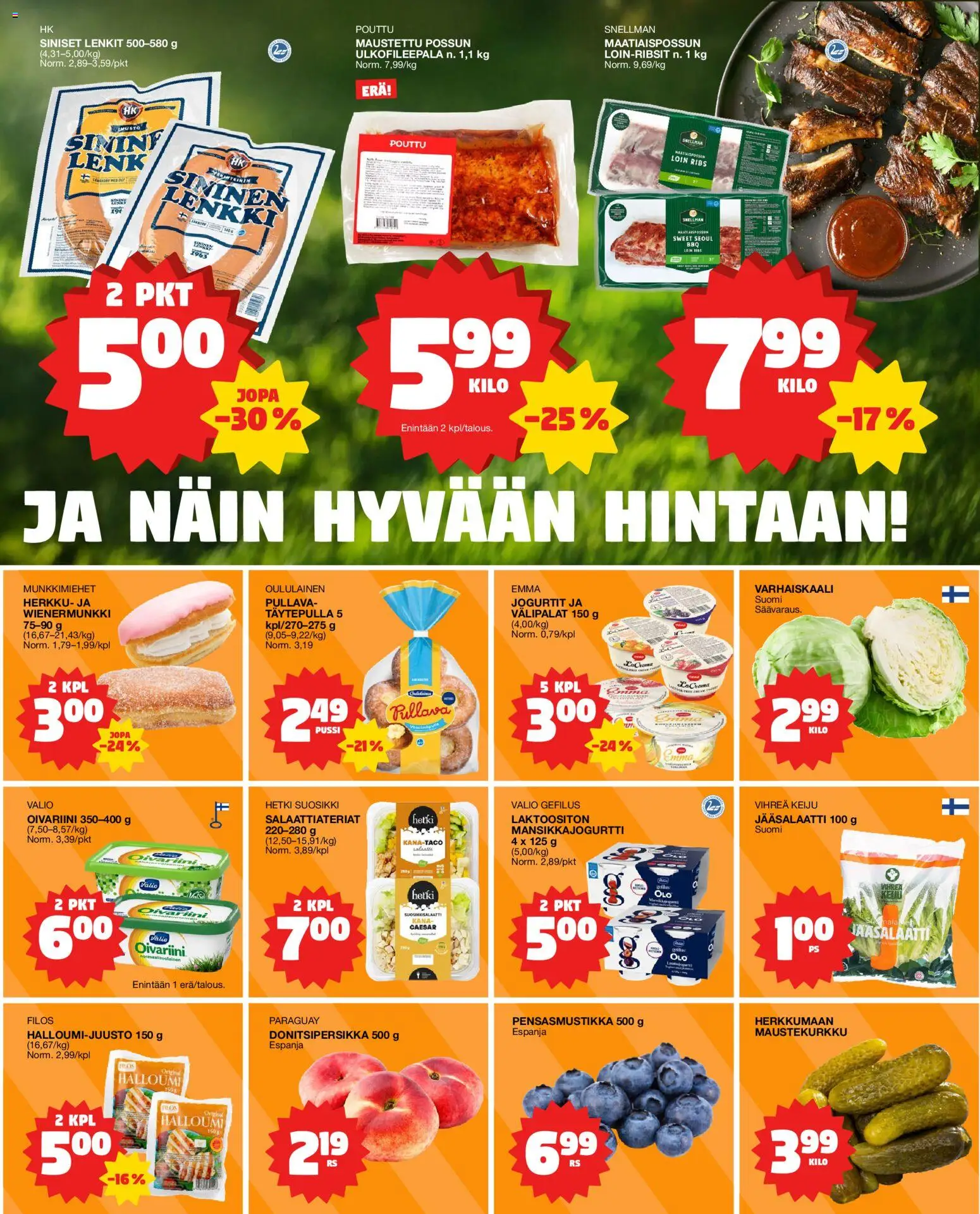 Tokmanni Ruokatarjoukset – voimassa 11.06.2026 alkaen | Sivu: 3 | Tuotteet: Kana, Halloumi