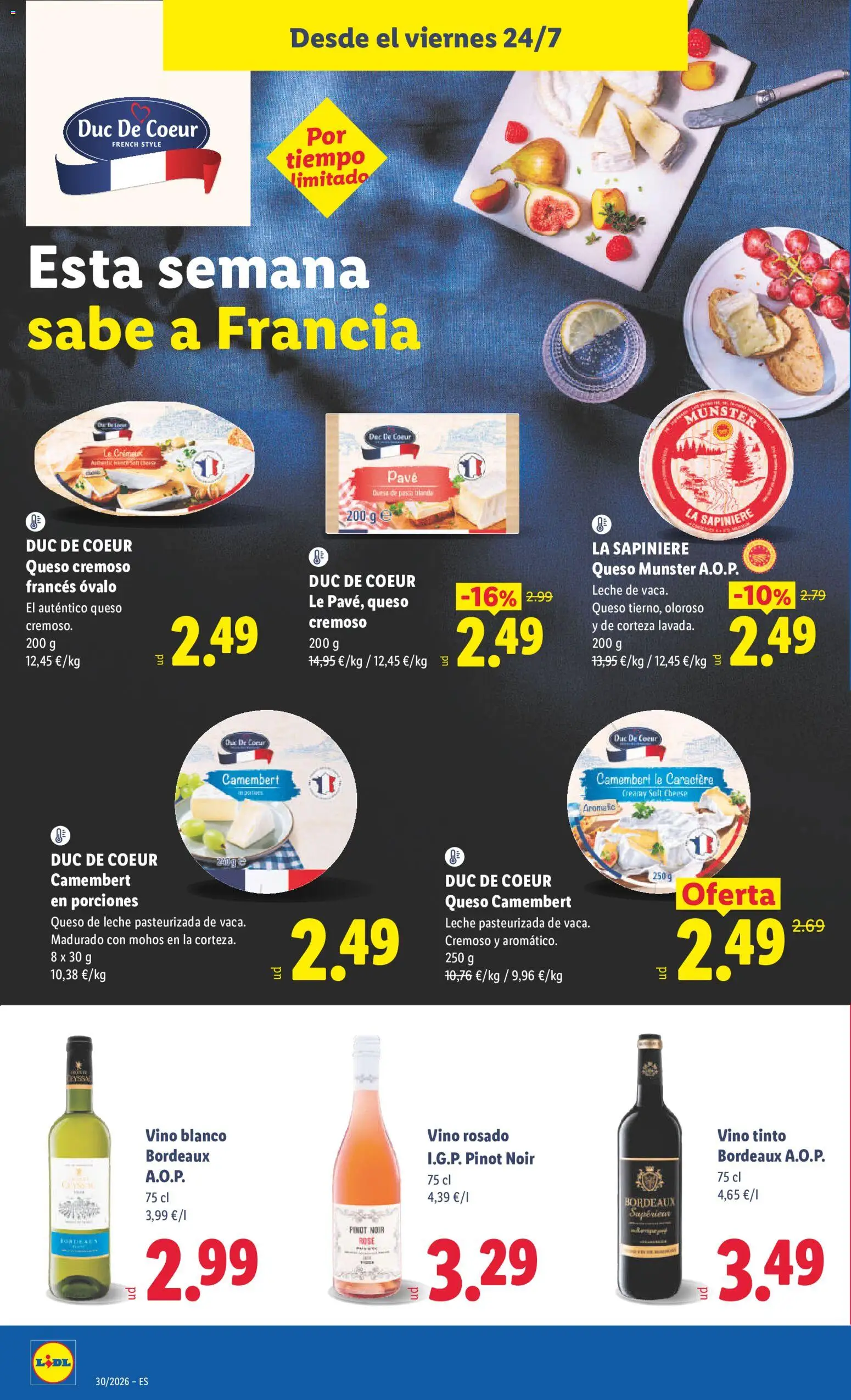 Lidl folleto │ válido desde el 20/07/2026 | Página: 38 | Productos: Leche, Queso, Vino rosado, Vino blanco