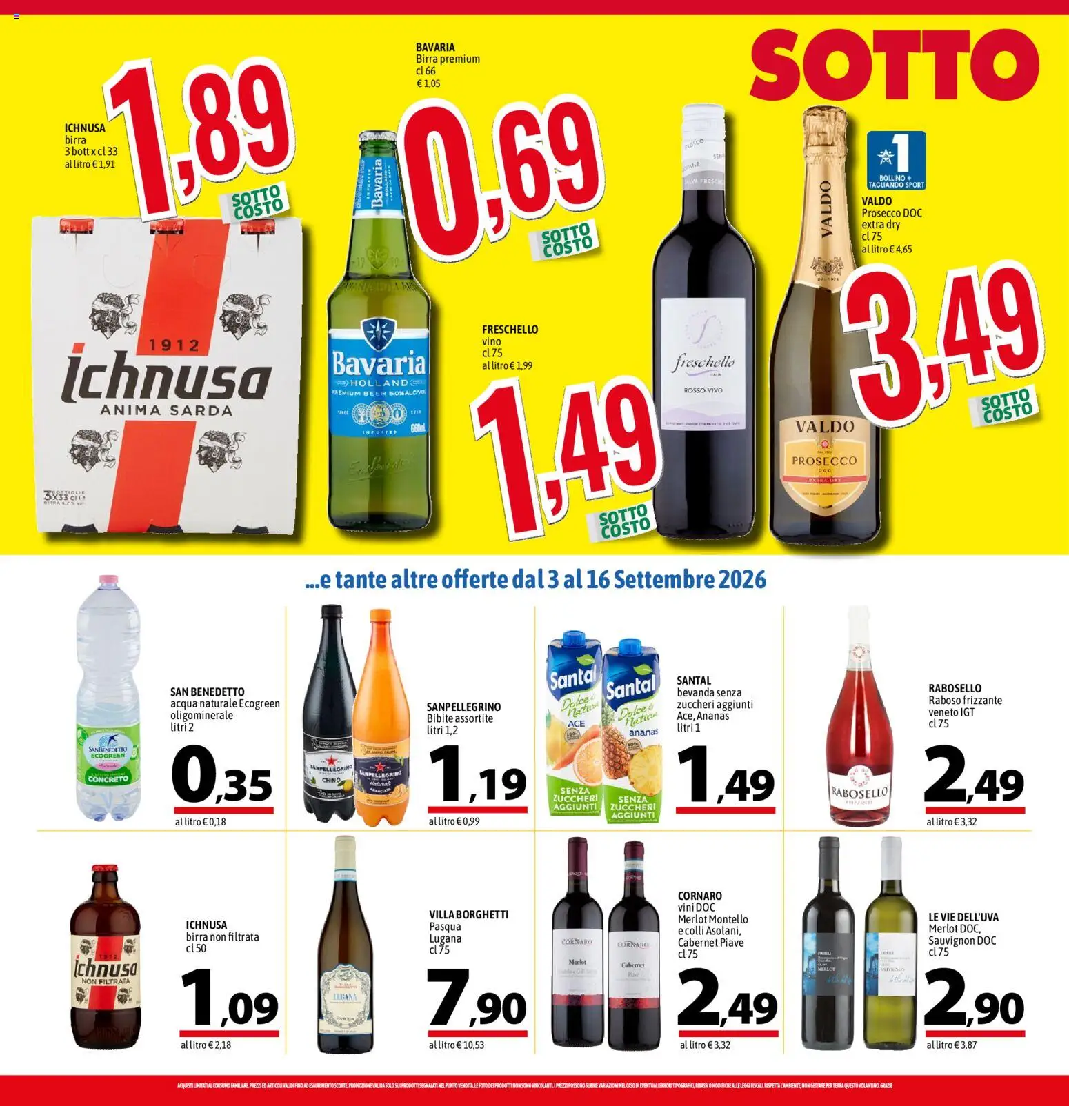 Volantino A&O del 03/09/2026 | Pagina: 10 | Prodotti: Birra, Acqua, Bibite, Terra