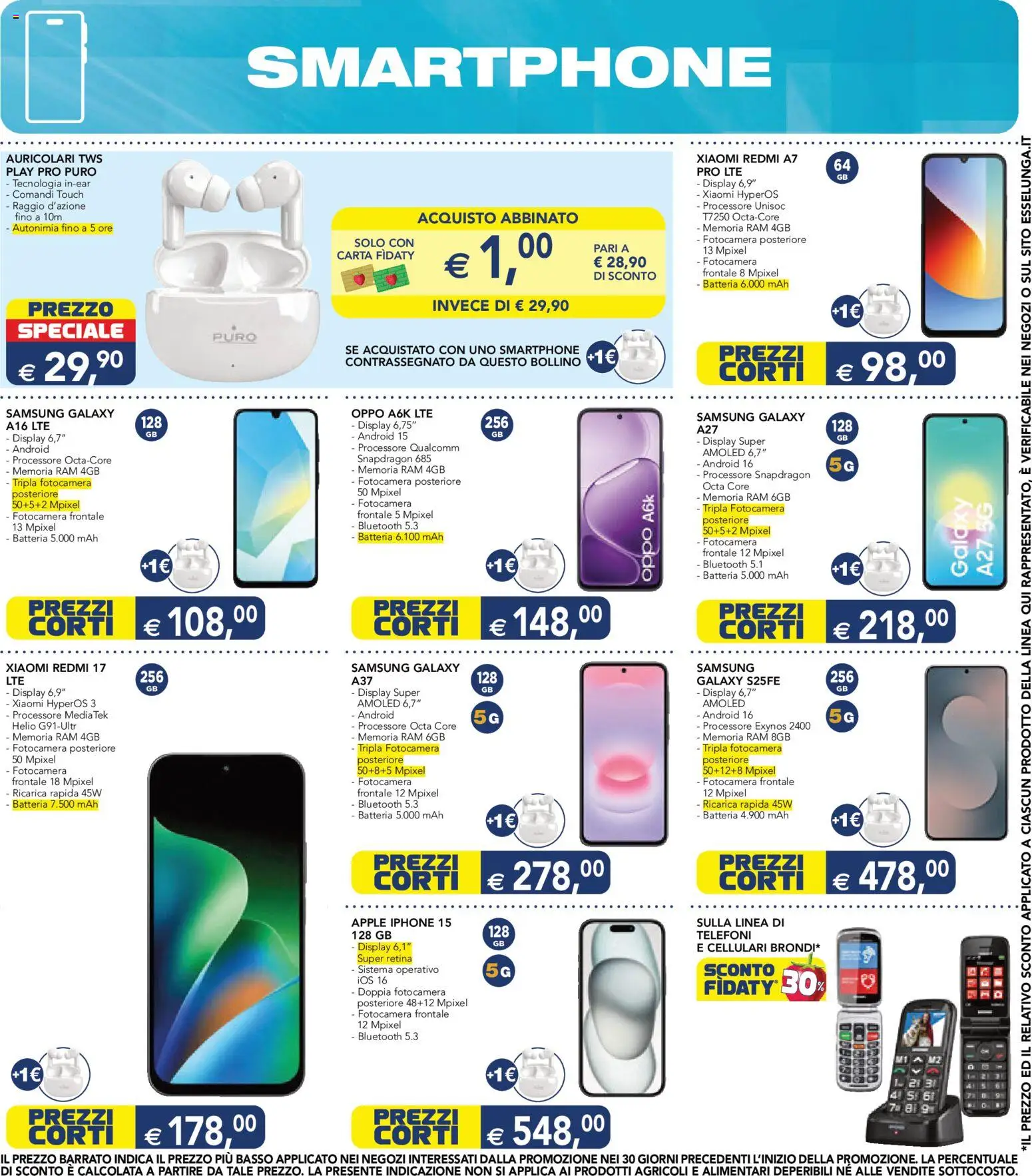 Volantino Esselunga S del 27/08/2026 | Pagina: 2 | Prodotti: Auricolari, Xiaomi, Smartphone, Samsung