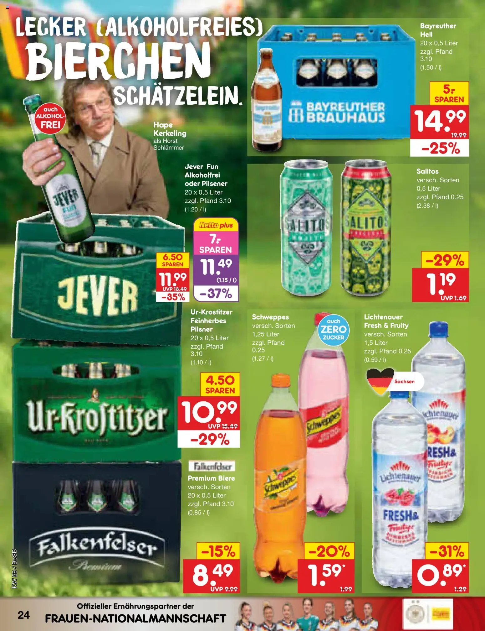 Netto Marken-Discount Prospekt – gültig ab 13.07.2026 | Seite: 32 | Produkte: Bayreuther hell, Schweppes, Zucker, Jever