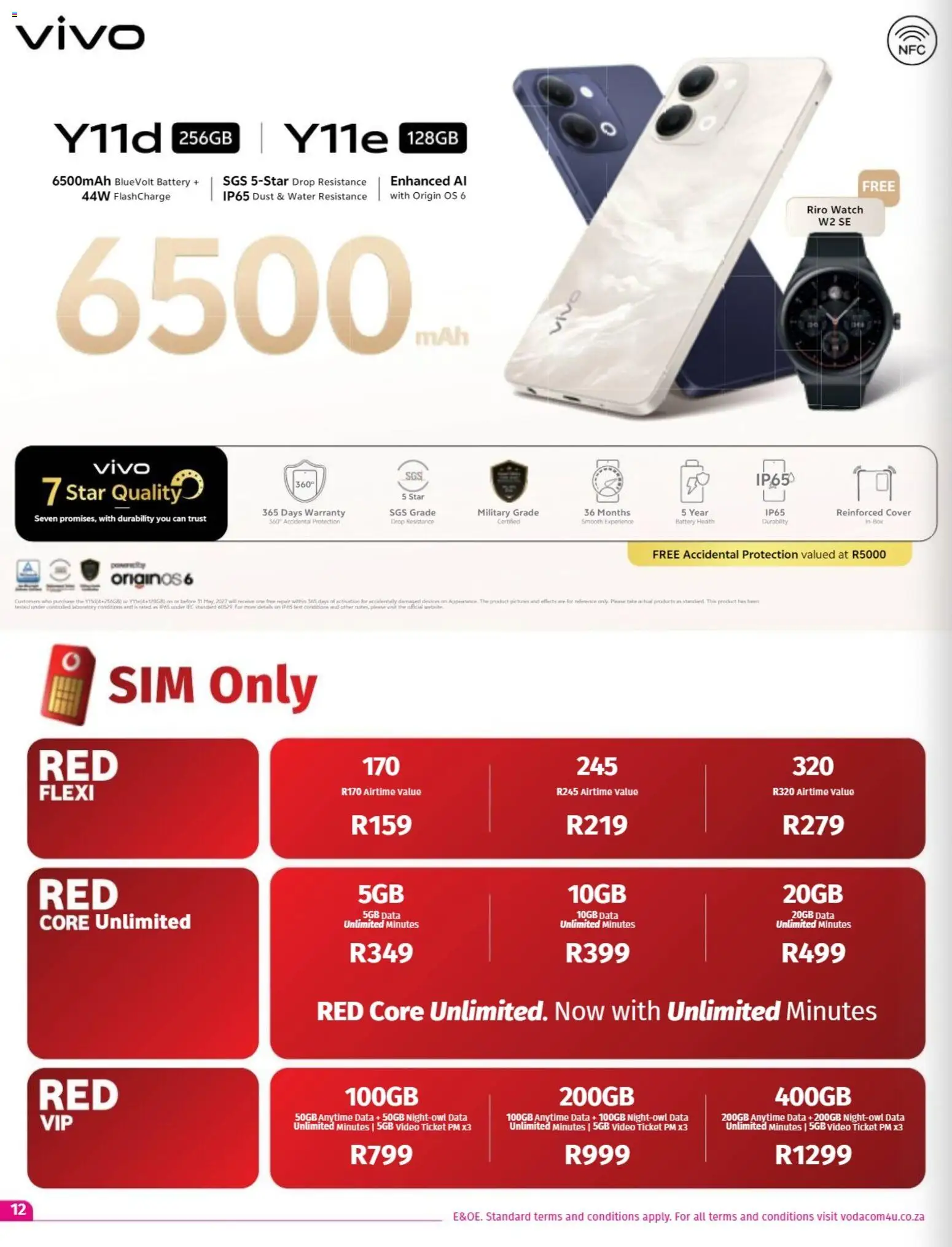 New Vodacom catalogue – valid from 08/09/2026 | Page: 12 | Products: Data, Cover, Watch, Battery