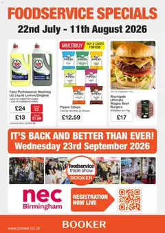 Preview of Booker Wholesale - NP6 Foodservice Specials valid from 22/07/2026