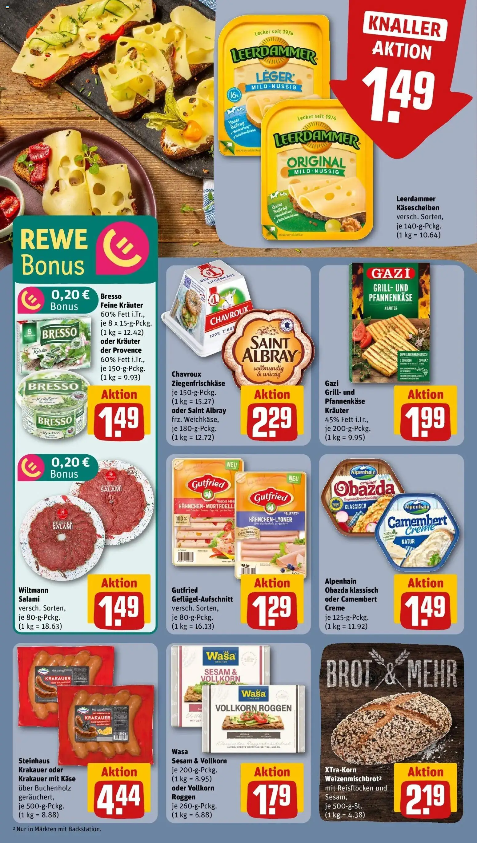 Rewe Prospekt Zwenkau	 – gültig ab 27.04.2026 | Seite: 12 | Produkte: Bresso, Leerdammer, Creme, Salami