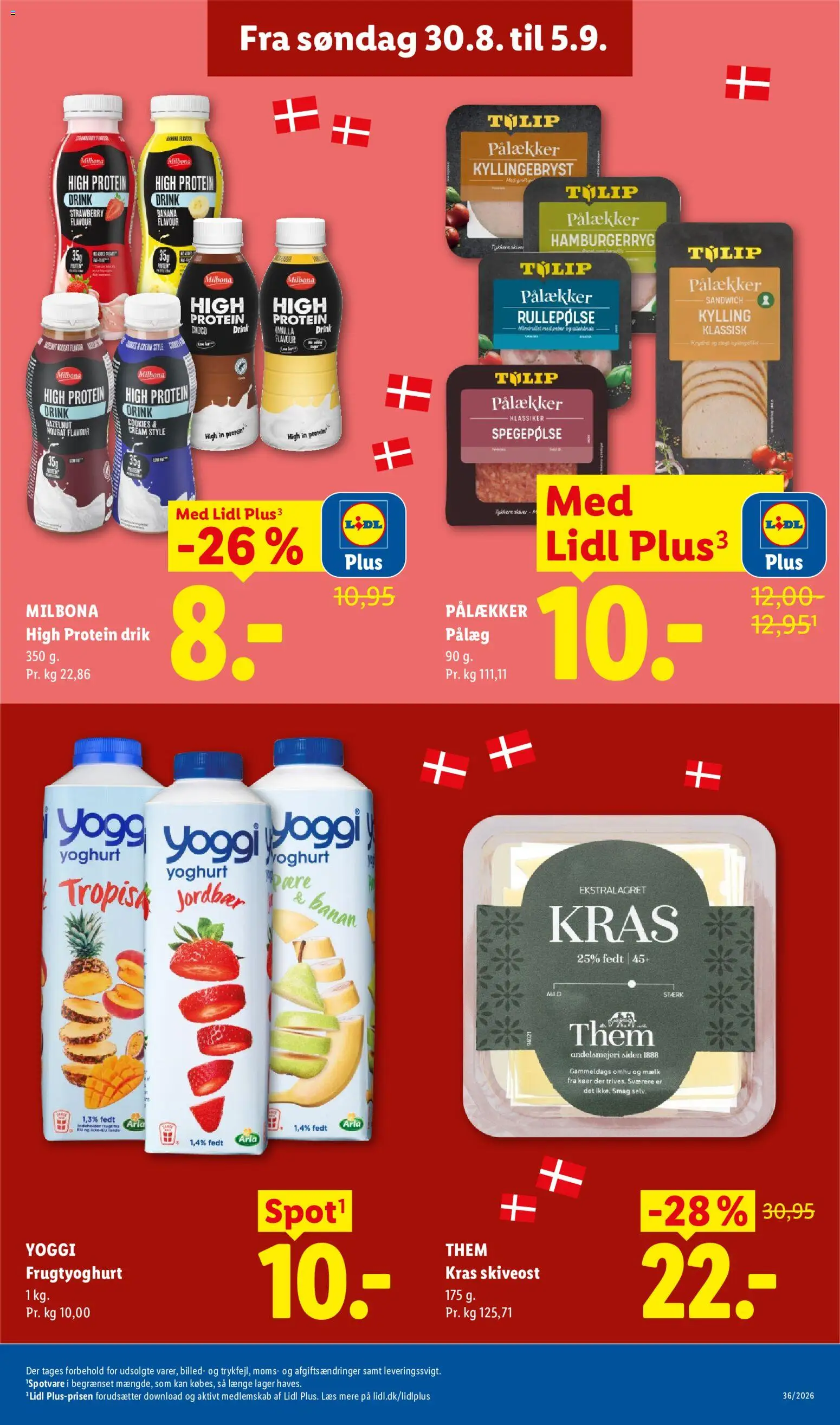 Lidl tilbudsavis – gyldig fra 30/08/2026 | Side: 3 | Produkter: Yoghurt, Pålæg, Skiveost, Nougat
