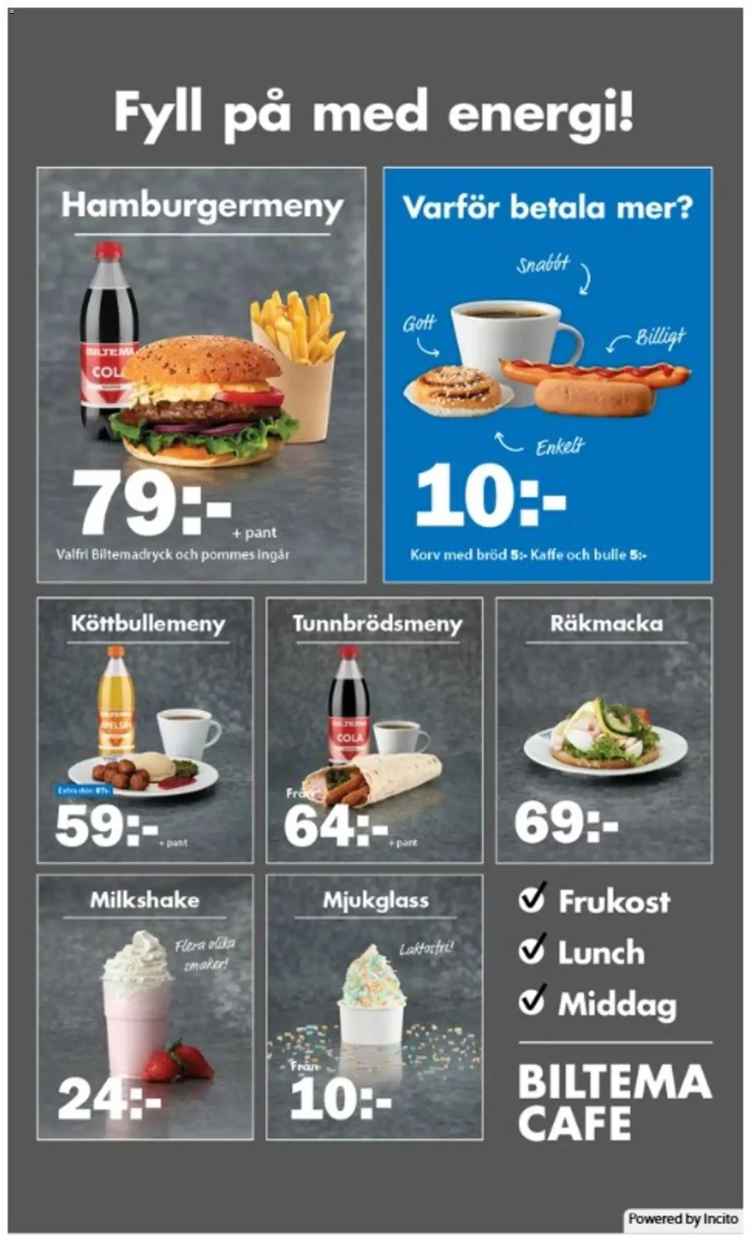 Biltema reklamblad aktuell från 23/10/2026 | Sida: 31 | Produkter: Korv, Bulle, Bröd, Kaffe