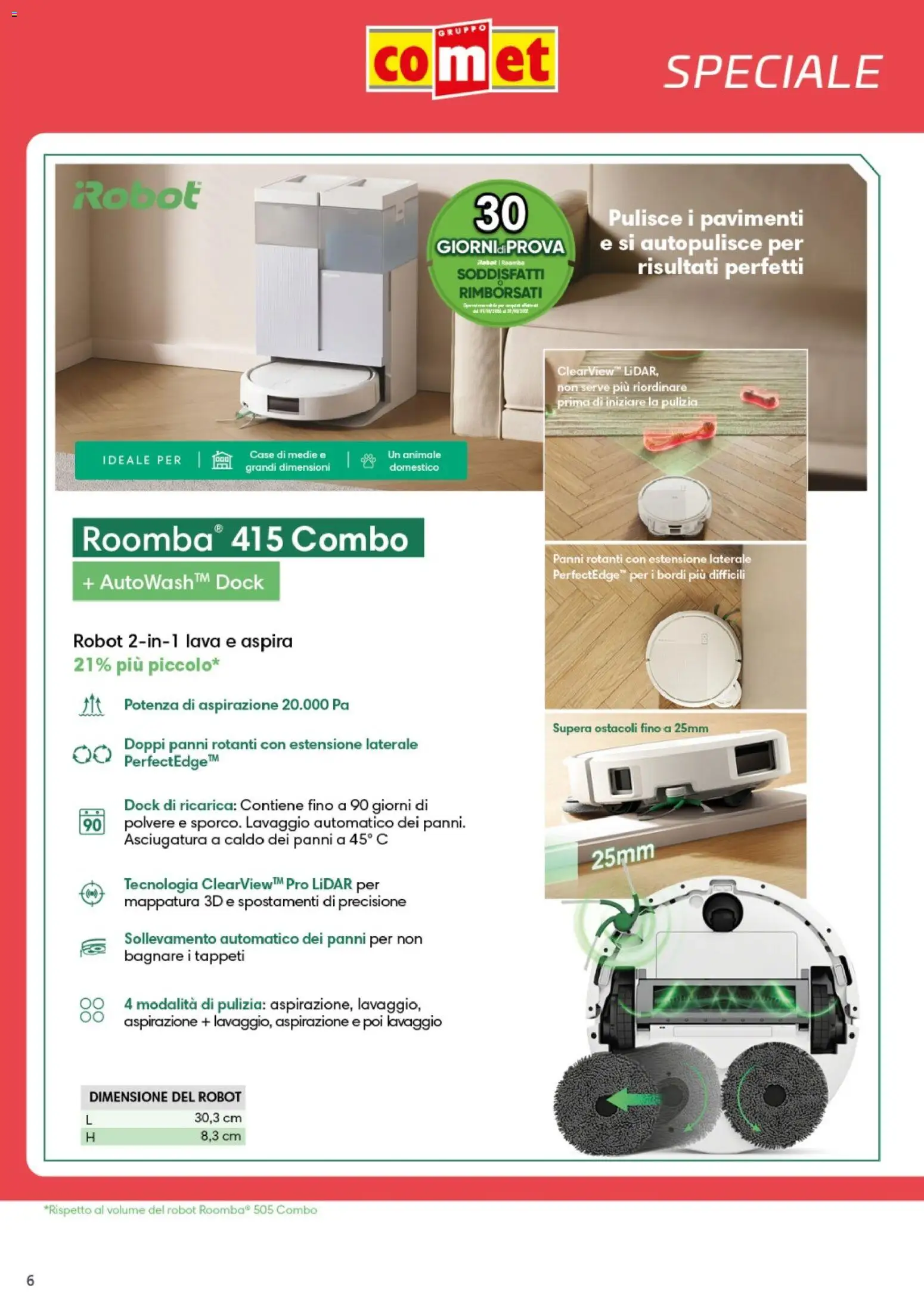 Volantino Comet del 16/10/2026 | Pagina: 6 | Prodotti: Panni, Robot