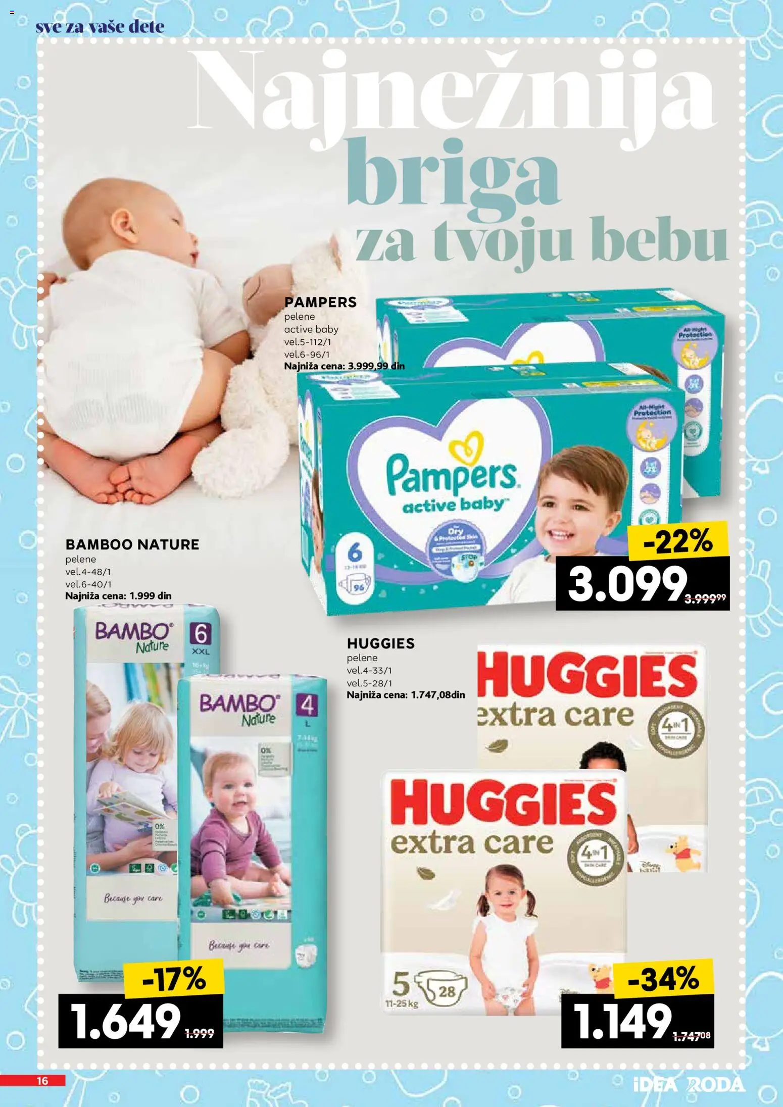 Roda katalog - važi od 11.07.2026 | Strana: 16 | Proizvode: Pampers, Pelene
