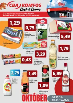 CBA Komfos leták platný od 01.10.2026