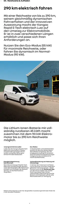 Renault Kangoo Rapid E-Tech ab 15.01.2026 gültig | Seite: 7