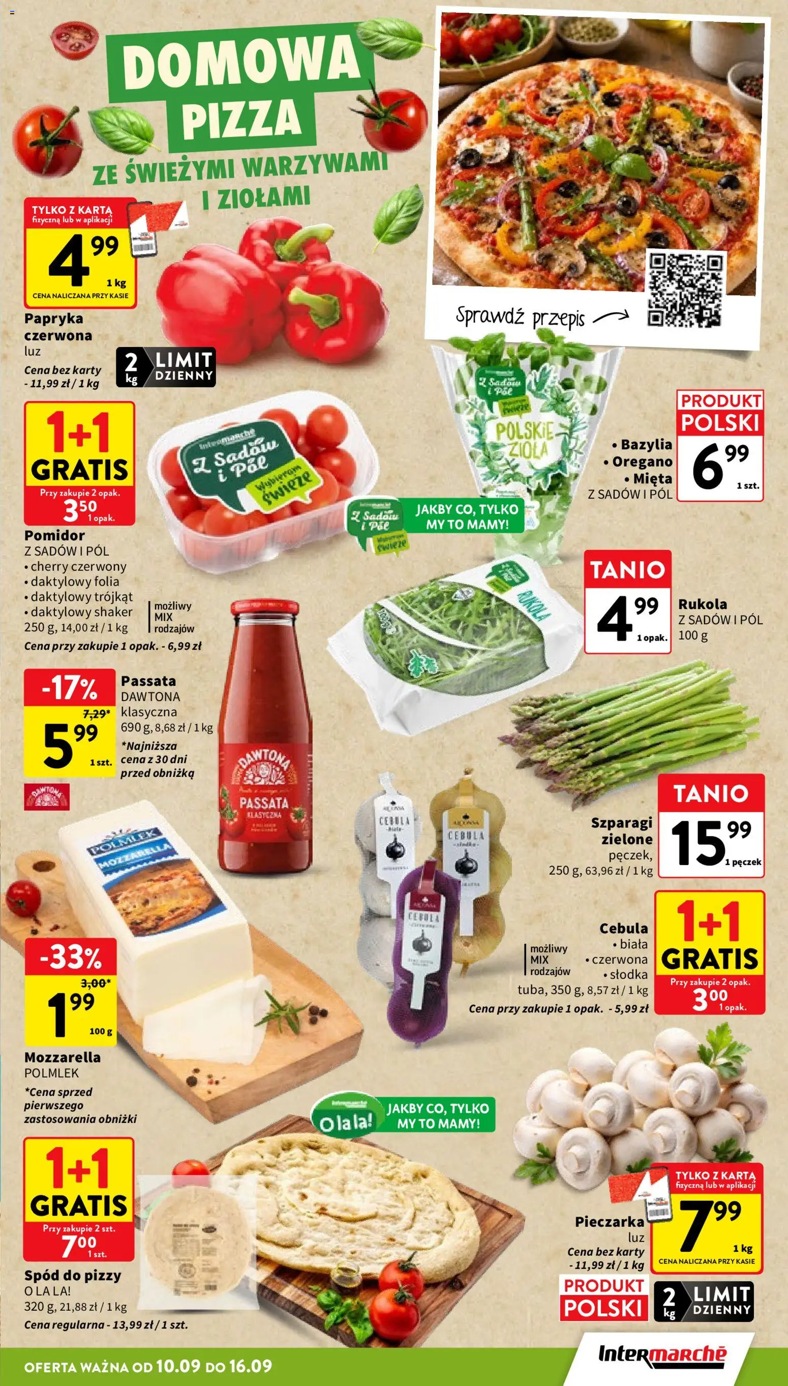 Intermarche gazetka od 10.09.2026 | Strona: 9 | Produkty: Oregano, Pomidor, Rukola, Folia