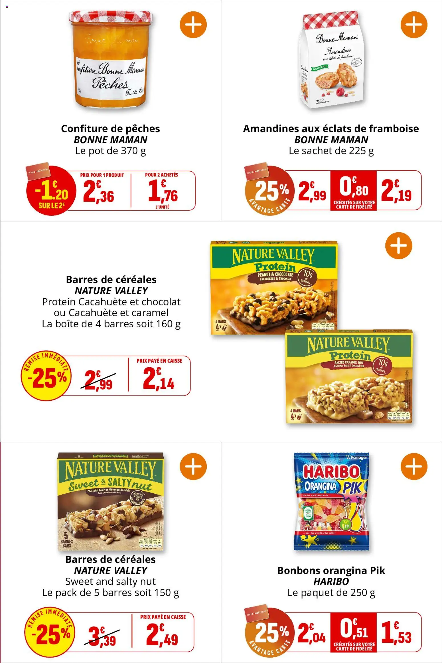 {H1} | Page: 16 | Produits: Mélange De Noix, Pêches, Confiture, Céréales