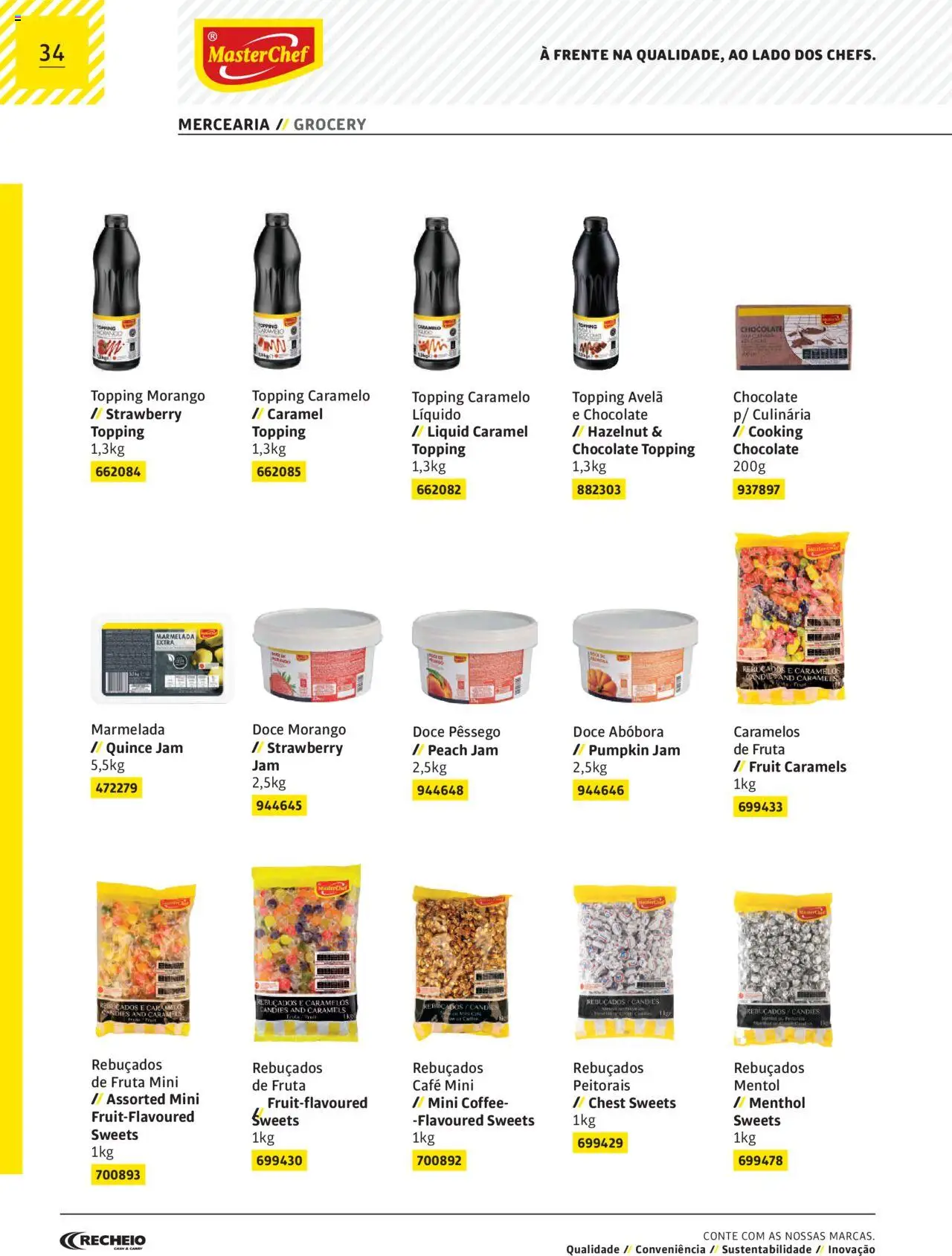 Recheio AS NOSSAS MARCAS │ válido de 19/12/2023 | Página: 34 | Produtos: Rebuçados, Café, Chocolate, Abóbora