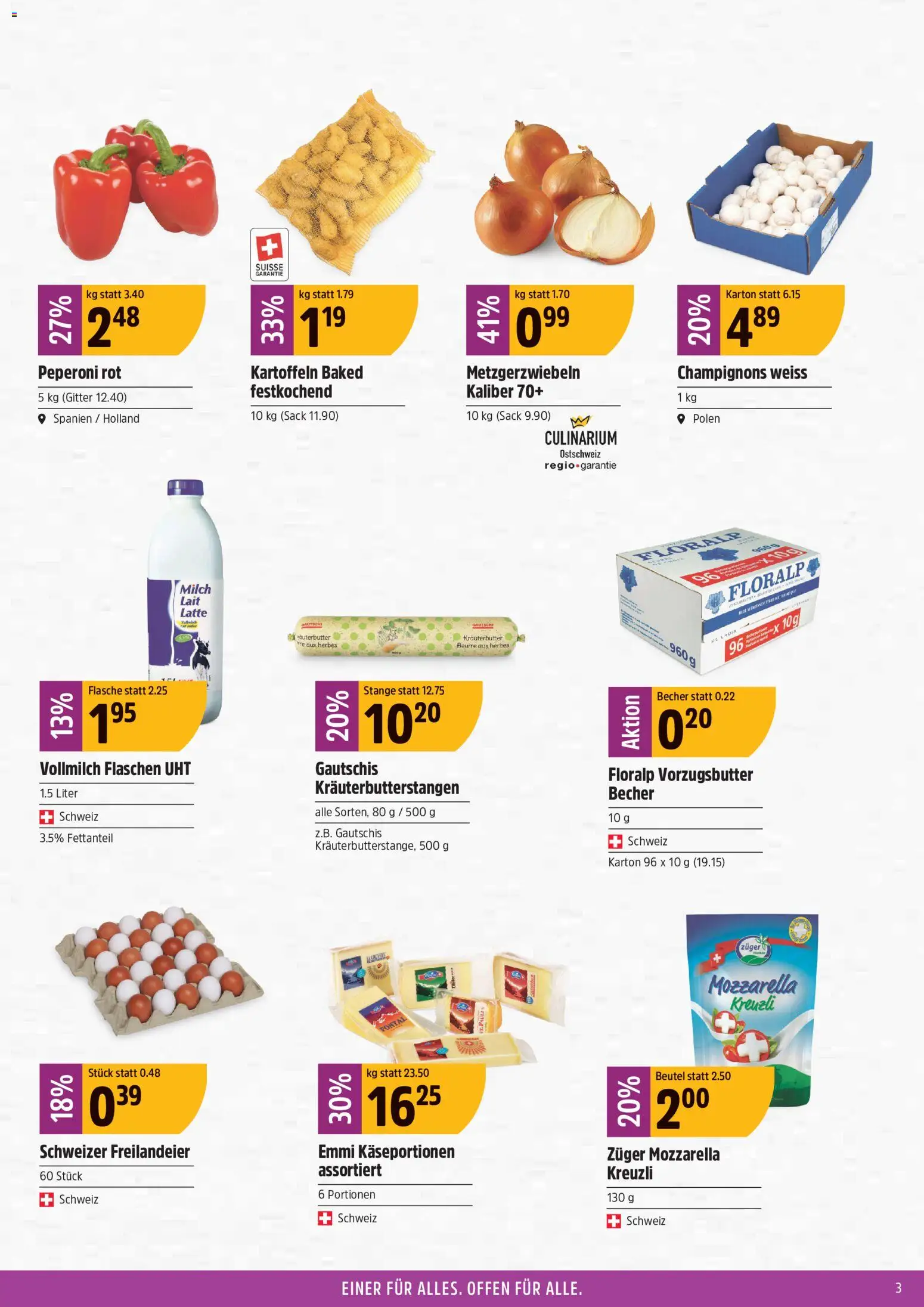 TopCC aktionen 1.August-Feier – gültig ab 20.07.2026 | Seite: 3 | Produkte: Gitter, Kräuterbutter, Milch, Kartoffeln