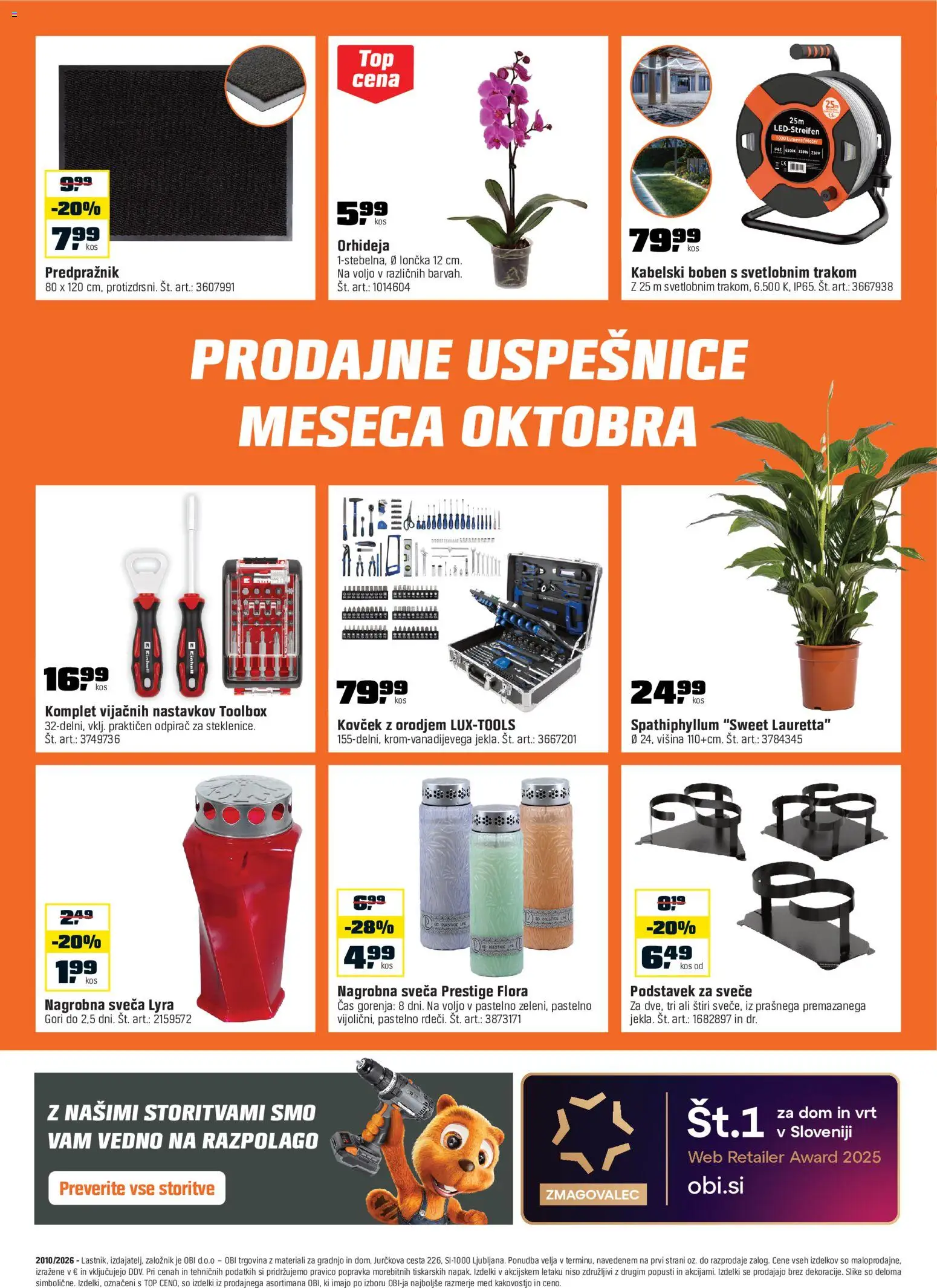 Novi OBI katalog ponudbe – veljaven od 01.10.2026 | Stran: 22 | Izdelki: Sveča, Predpraznik, Svece, Kovcek