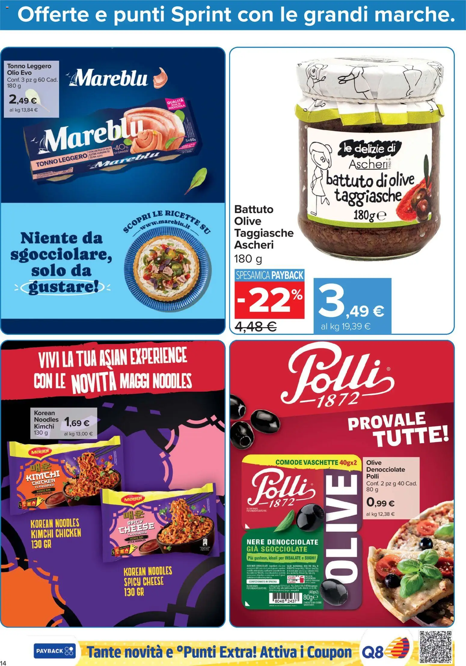 Volantino Carrefour del 23/10/2026 | Pagina: 14 | Prodotti: Kimchi, Olio, Olio extra vergine, Vaschette