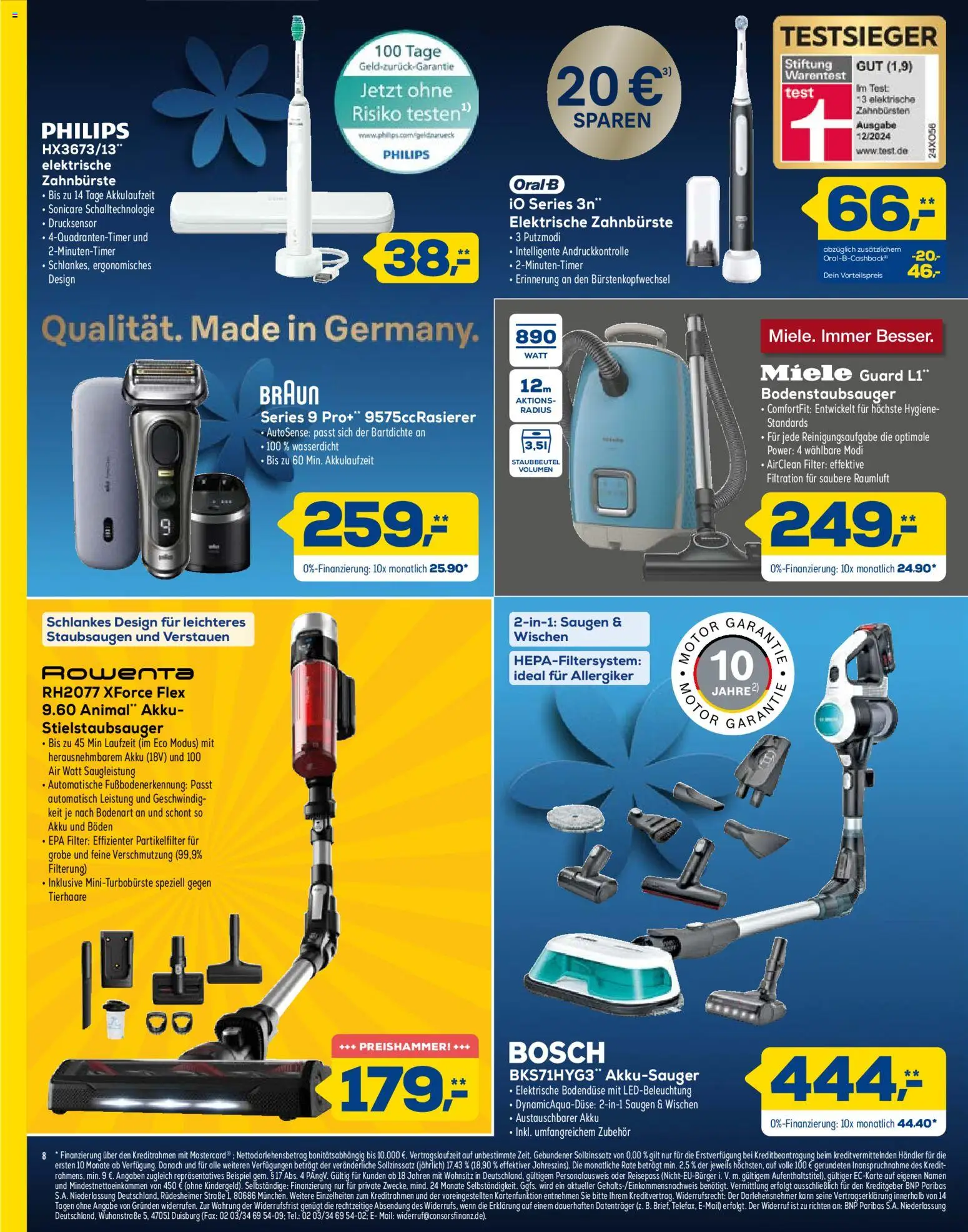 Euronics Prospekt 	 – gültig ab 16.05.2026 | Seite: 8 | Produkte: Miele, Bosch, Philips, Elektrische zahnbürste