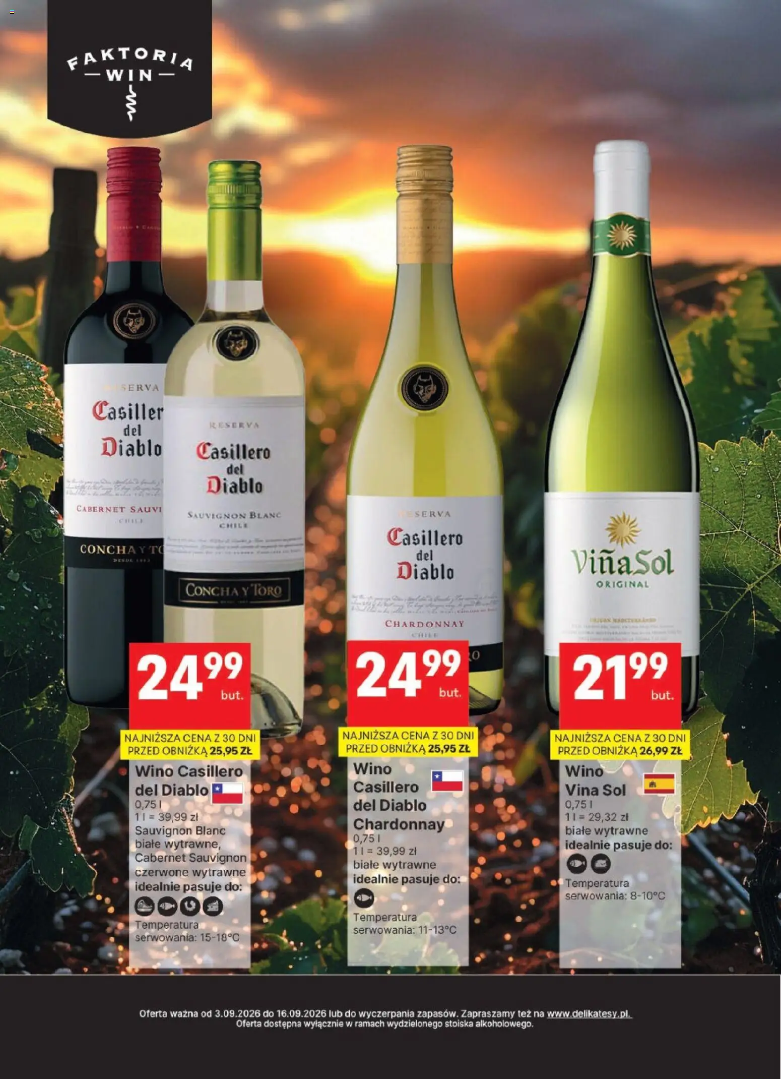 Delikatesy Centrum gazetka - DeliBarek od 03.09.2026 | Strona: 2 | Produkty: Chardonnay, Wino, Sauvignon Blanc, Sól