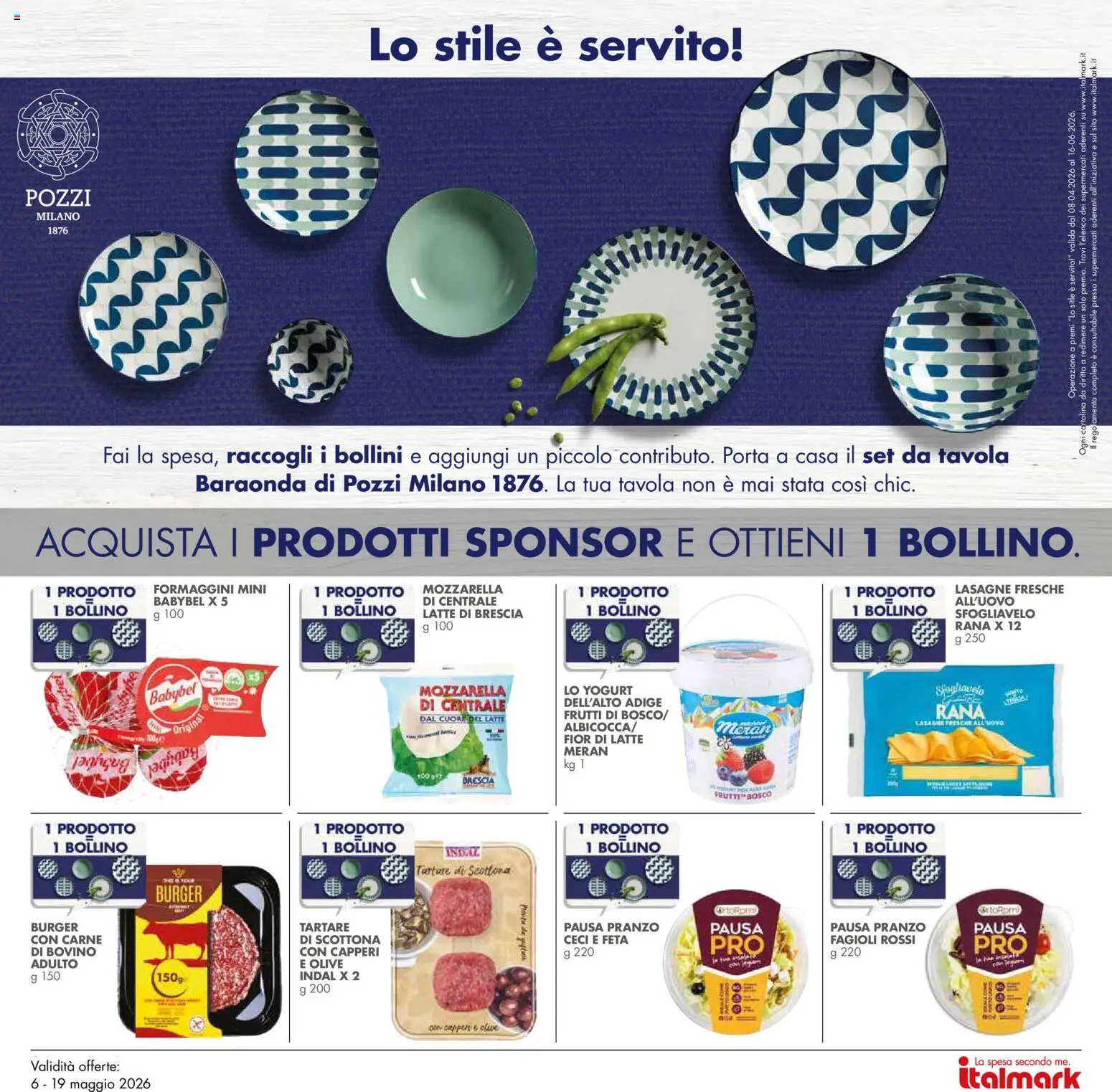 Volantino Italmark del 06.05.2026 | Pagina: 26 | Prodotti: Bovino, Yogurt, Mozzarella, Feta