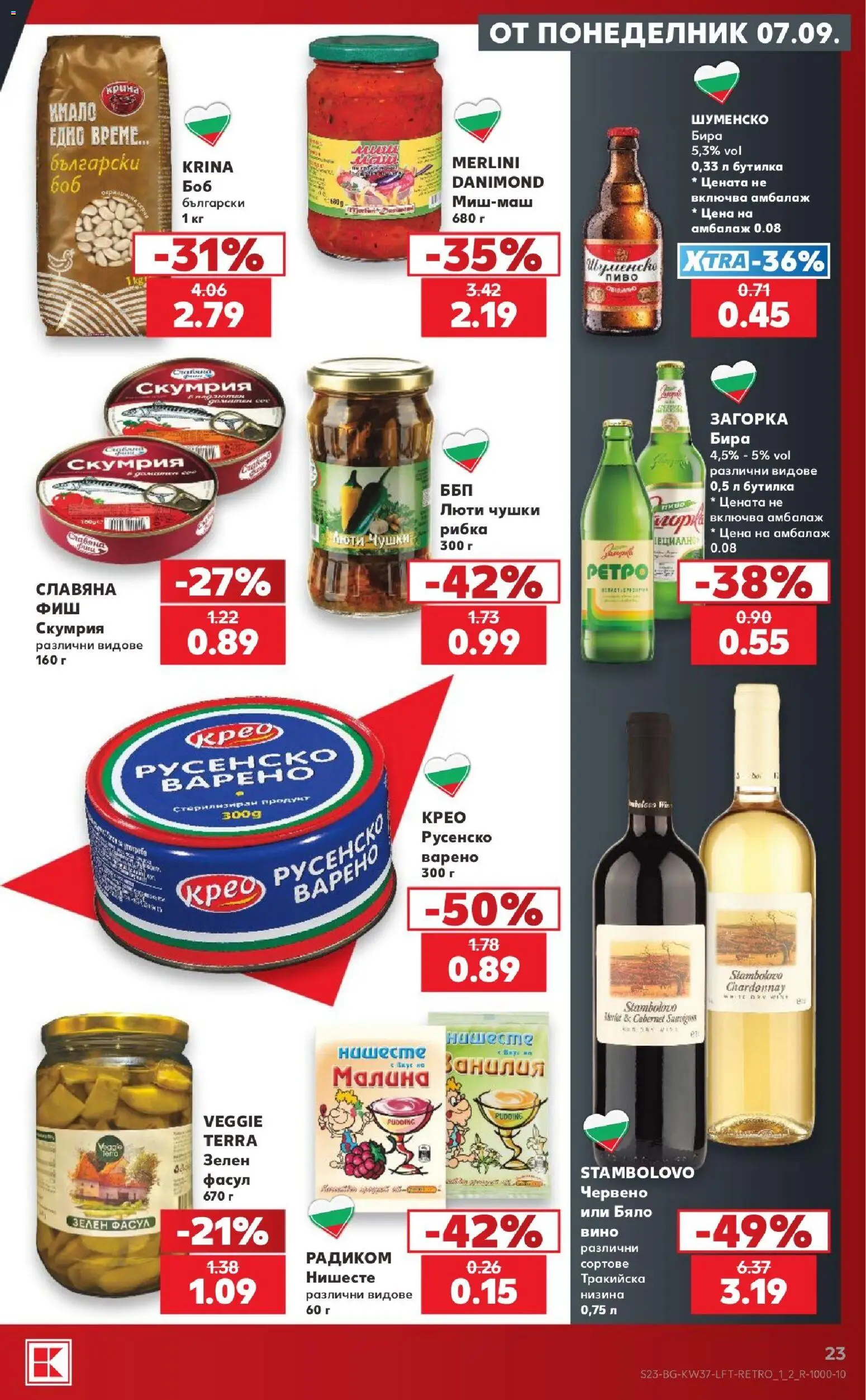{H1} | Страница: 23 | Продукти: Вино, Малина, Скумрия, Русенско варено