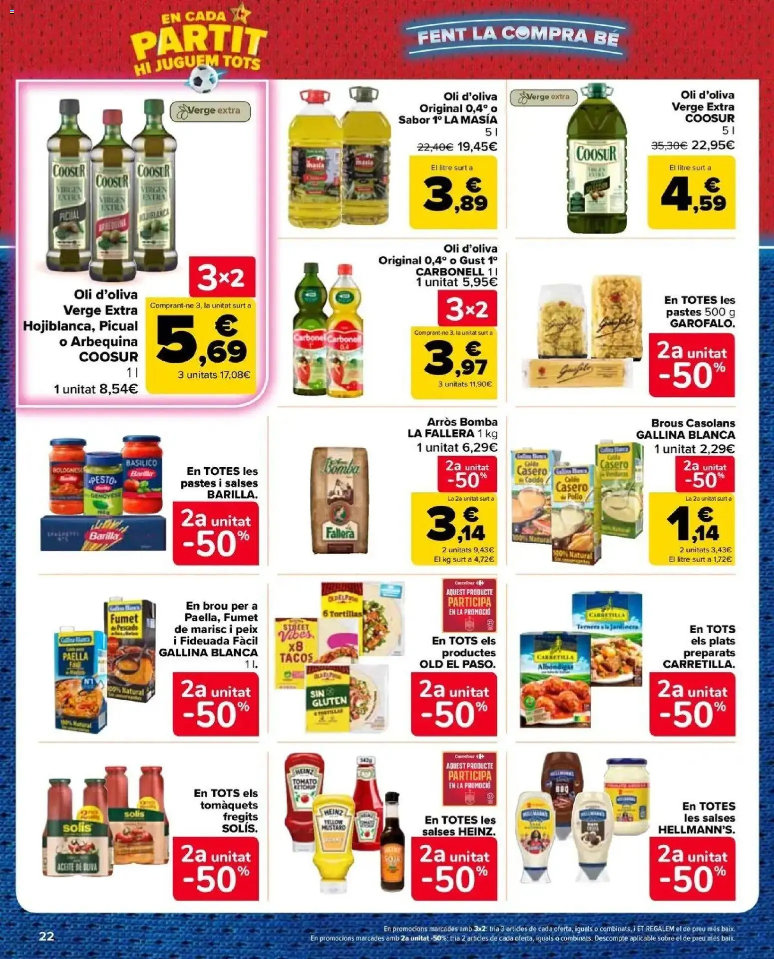 Carrefour Market - 2ª unidad al -50% │ válido desde el 10/07/2026 | Página: 22 | Productos: Jardinera, Pescado, Aceite de oliva, Pollo