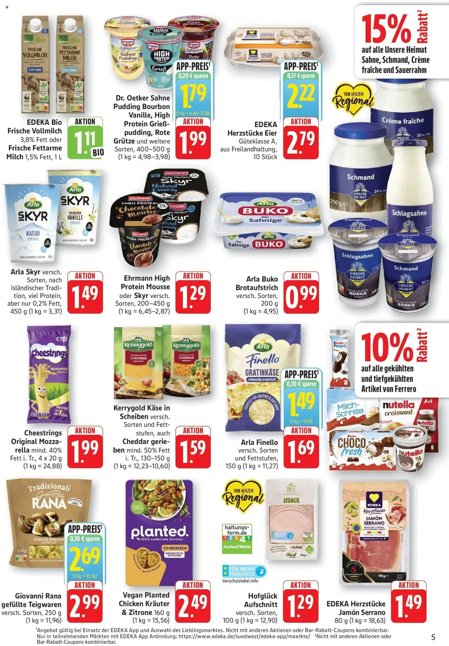 Edeka Prospekt Altrip (ab 07.09.2026) » Angebote Online | Seite: 5 | Produkte: Käse, Mozzarella, Zitrone, Arla buko
