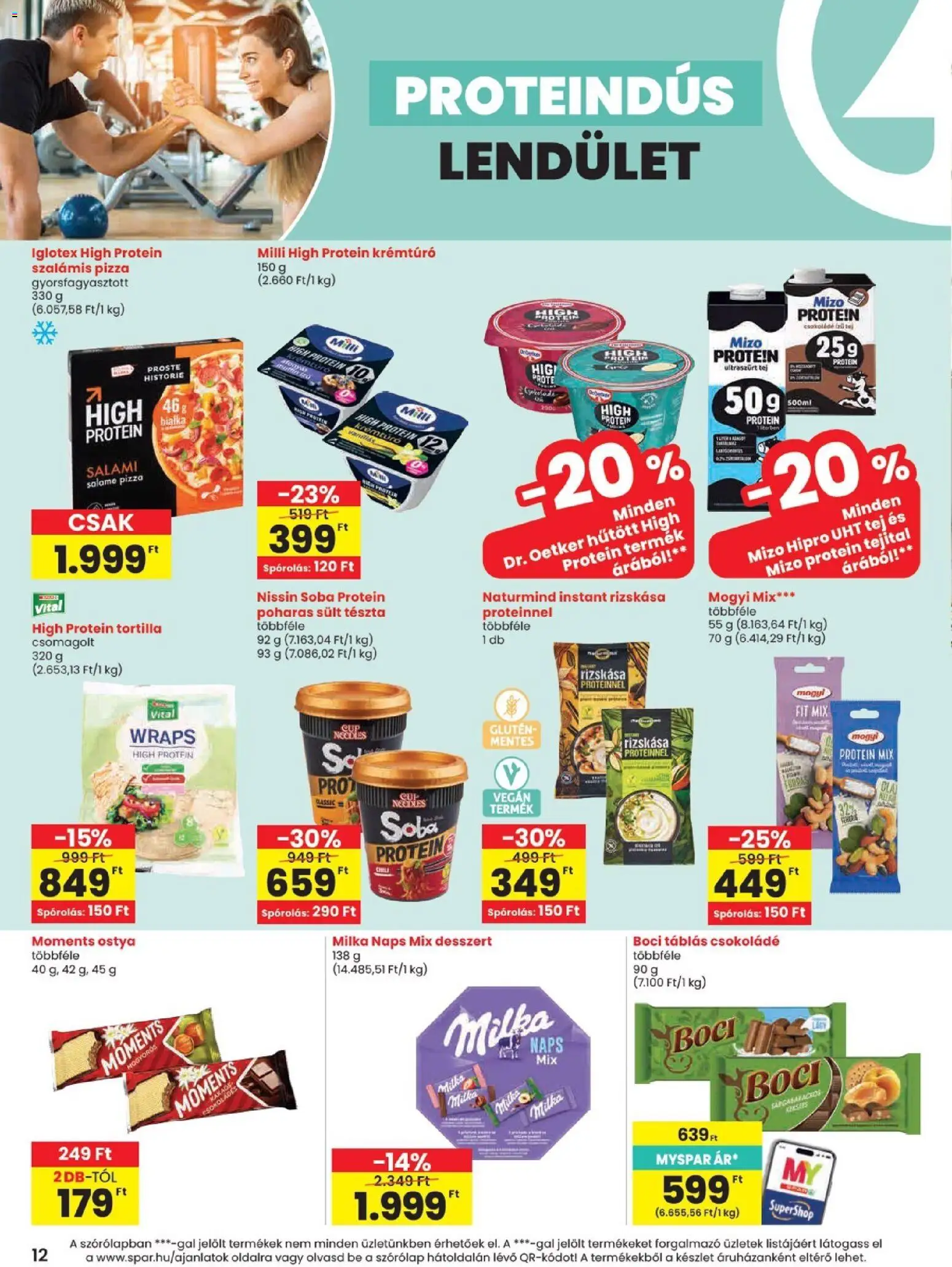 Spar akciós ujság - amely érvényes a következő dátumtól: 07.05.2026 | Oldal: 12 | Termékek: Krémtúró, Tej, Pizza, Tészta