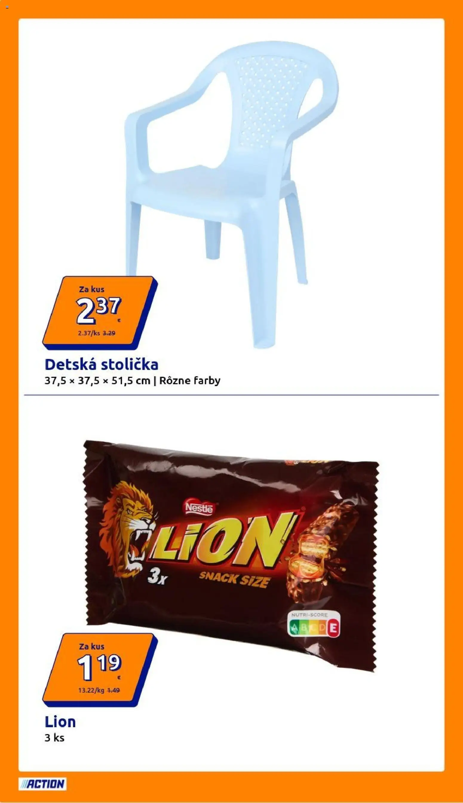 Nové Action akcie – leták je platný od 17.06.2026 | Strana: 18 | Produkty: Detská stolička, Stolička