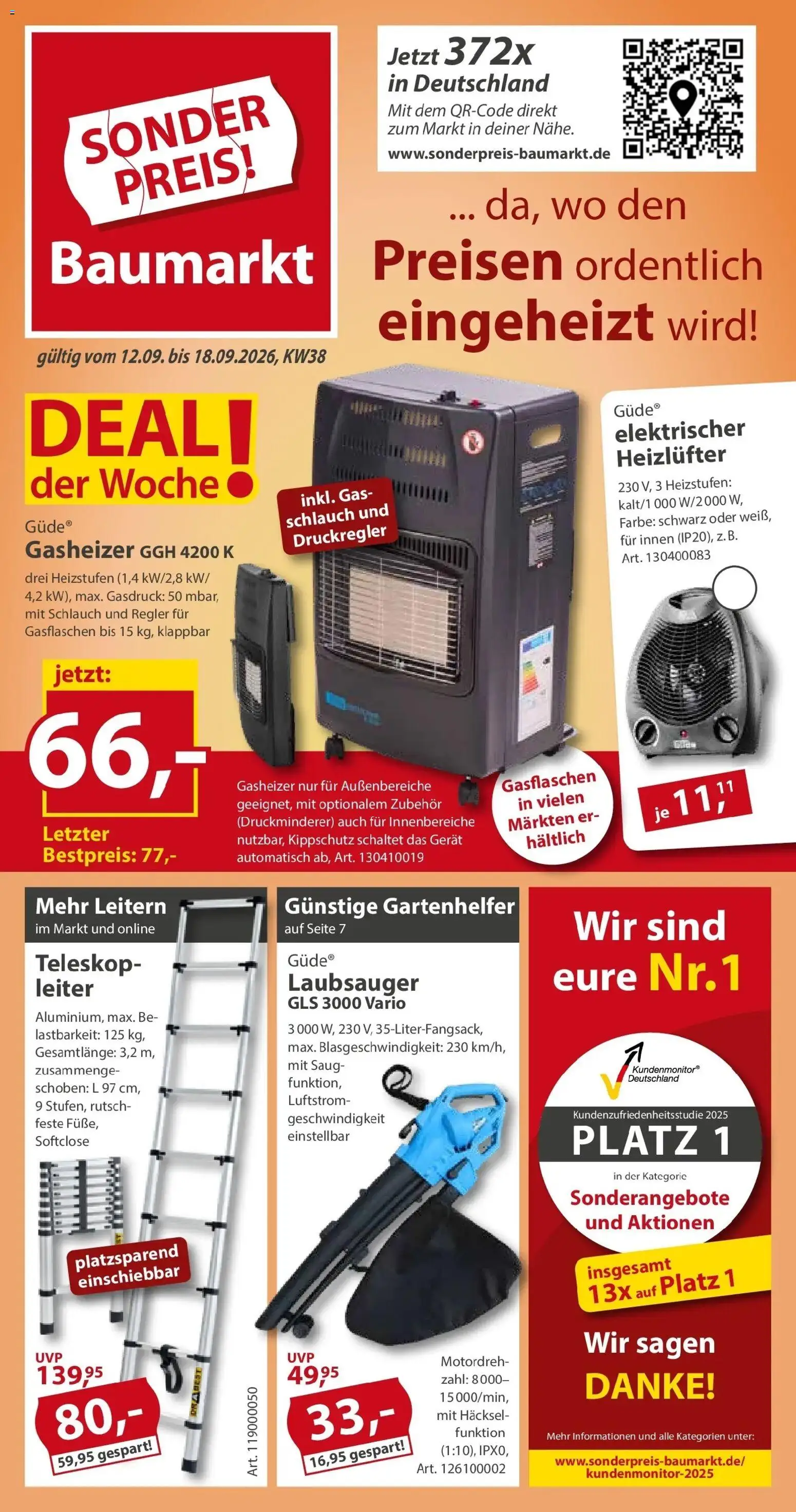 Sonderpreis Baumarkt - Sonderpreis Baumarkt: Aktuelle Angebote (ab 19.09.2026) zum Blättern | Seite: 1