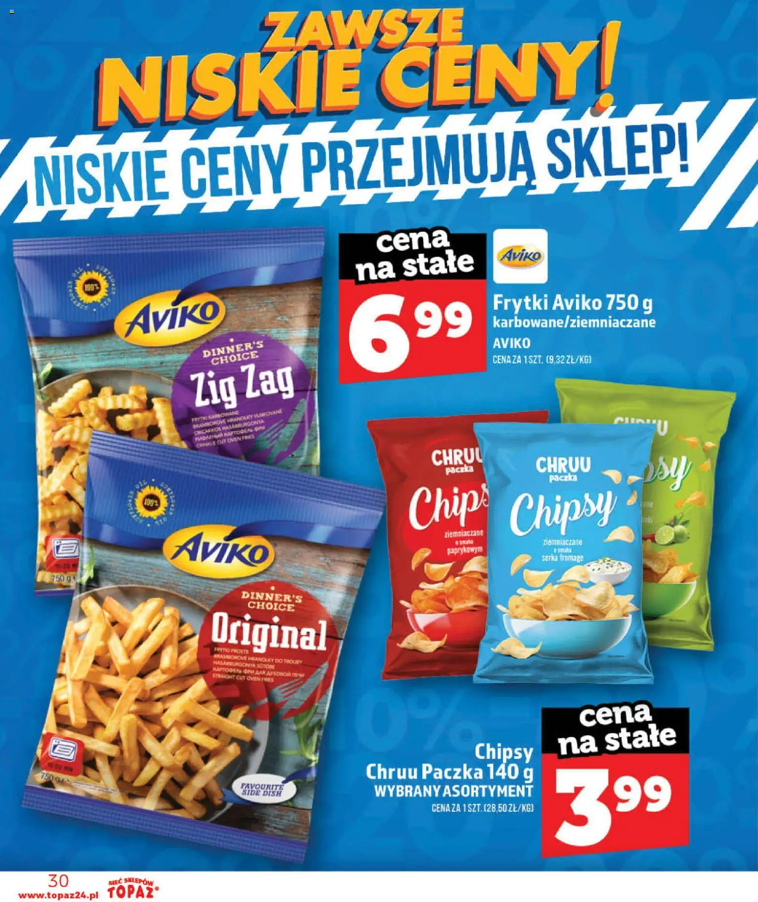 Topaz gazetka - Otwarcie Stoczek Łukowski od 30.05.2026 | Strona: 30 | Produkty: Chipsy, Frytki