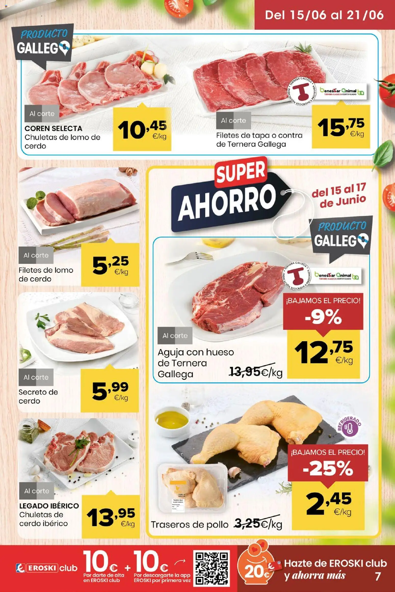 Eroski Miramos por ti! │ válido desde el 11.06.2026 | Página: 7 | Productos: Cerdo