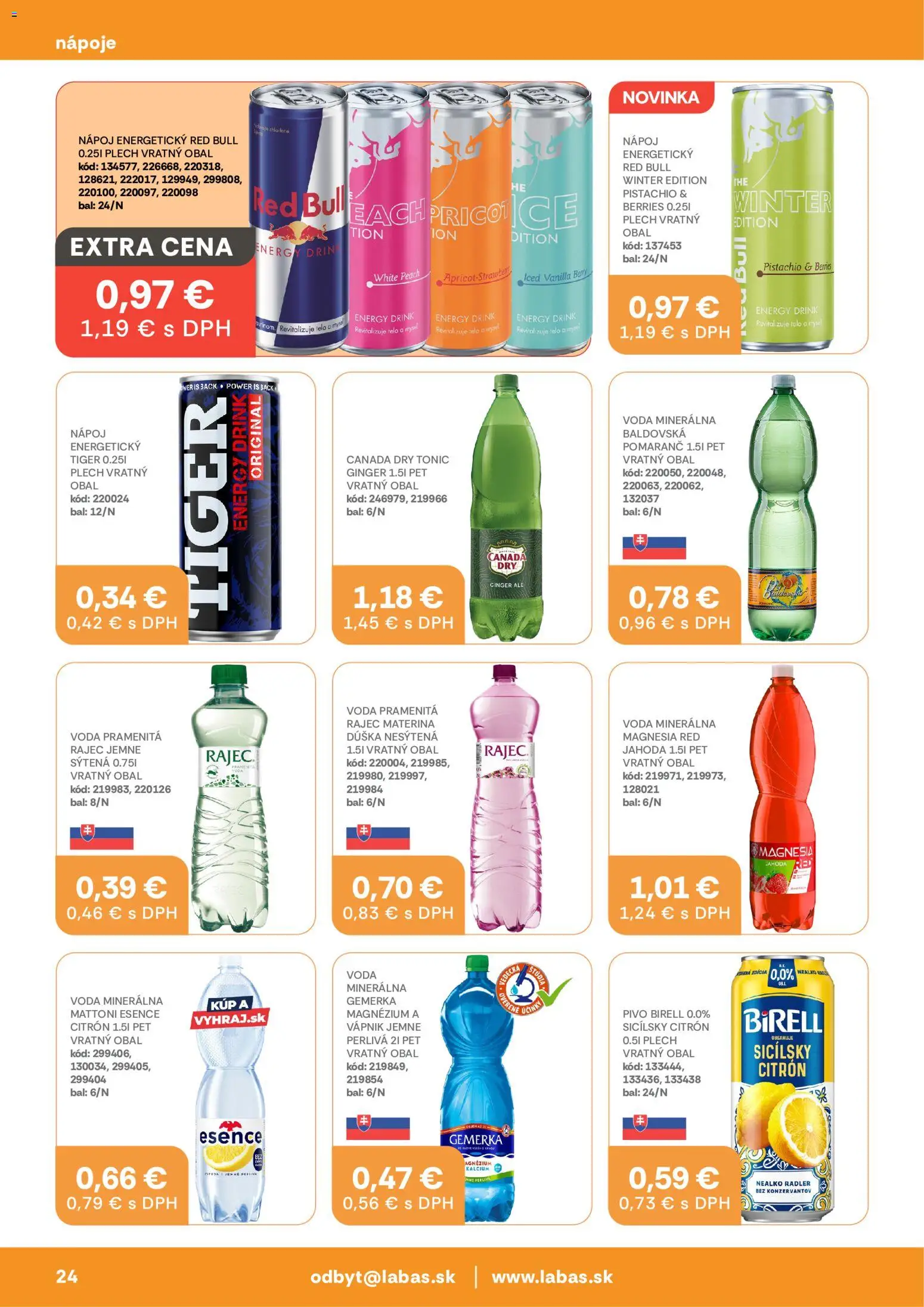 Nové Labaš akcie – leták je platný od 25.08.2026 | Strana: 24 | Produkty: Myš, Nápoje, Mattoni