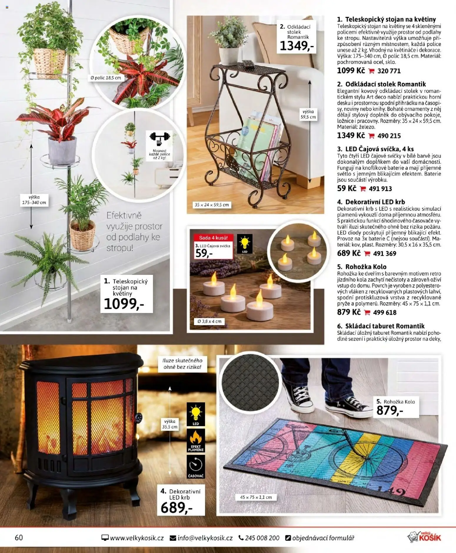 Velký Košík katalog srpen 2026 od 01.08.2026 | Strana: 60 | Produkty: Kolo, Čajové svíčky, Led čajové svíčky, Rohožka