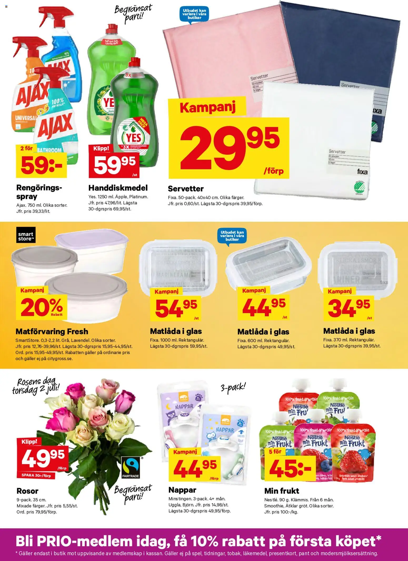 City Gross reklamblad aktuell från 29/06/2026 | Sida: 9 | Produkter: Galler, Handdiskmedel, Smör, Servetter