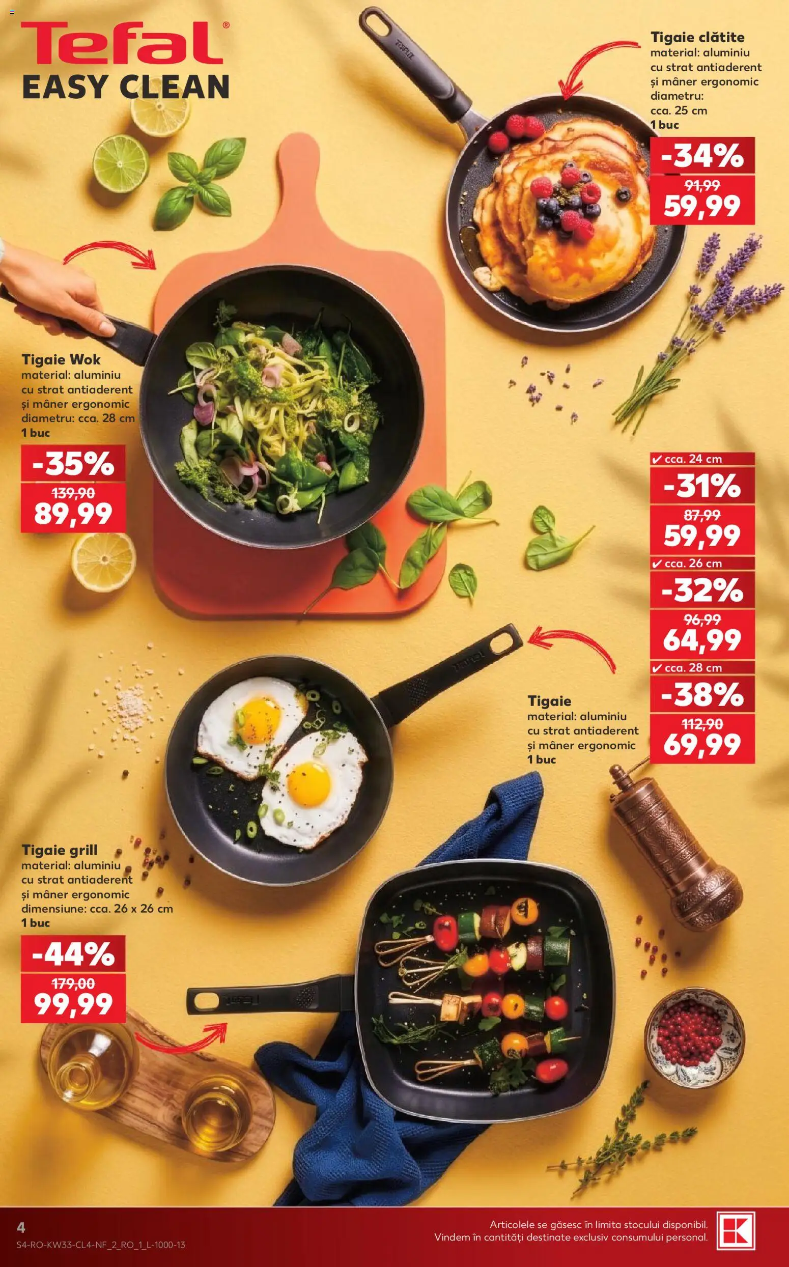 Noul catalog Kaufland – valabil de la 12.08.2026 | Pagină: 4 | Produse: Clean, Tigaie, Mâner, Clătite