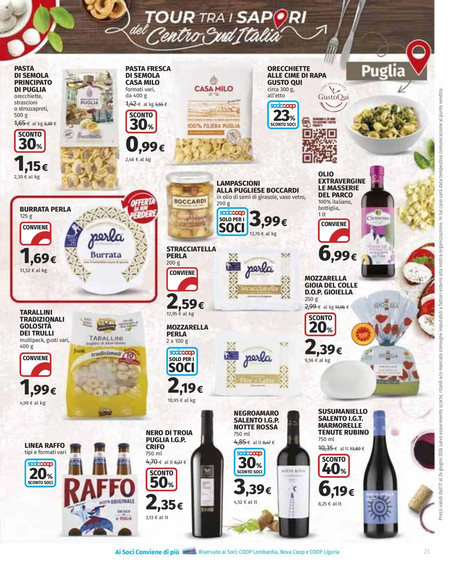 Volantino COOP del 11.06.2026 | Pagina: 23 | Prodotti: Mozzarella, Data, Burrata, Vaso