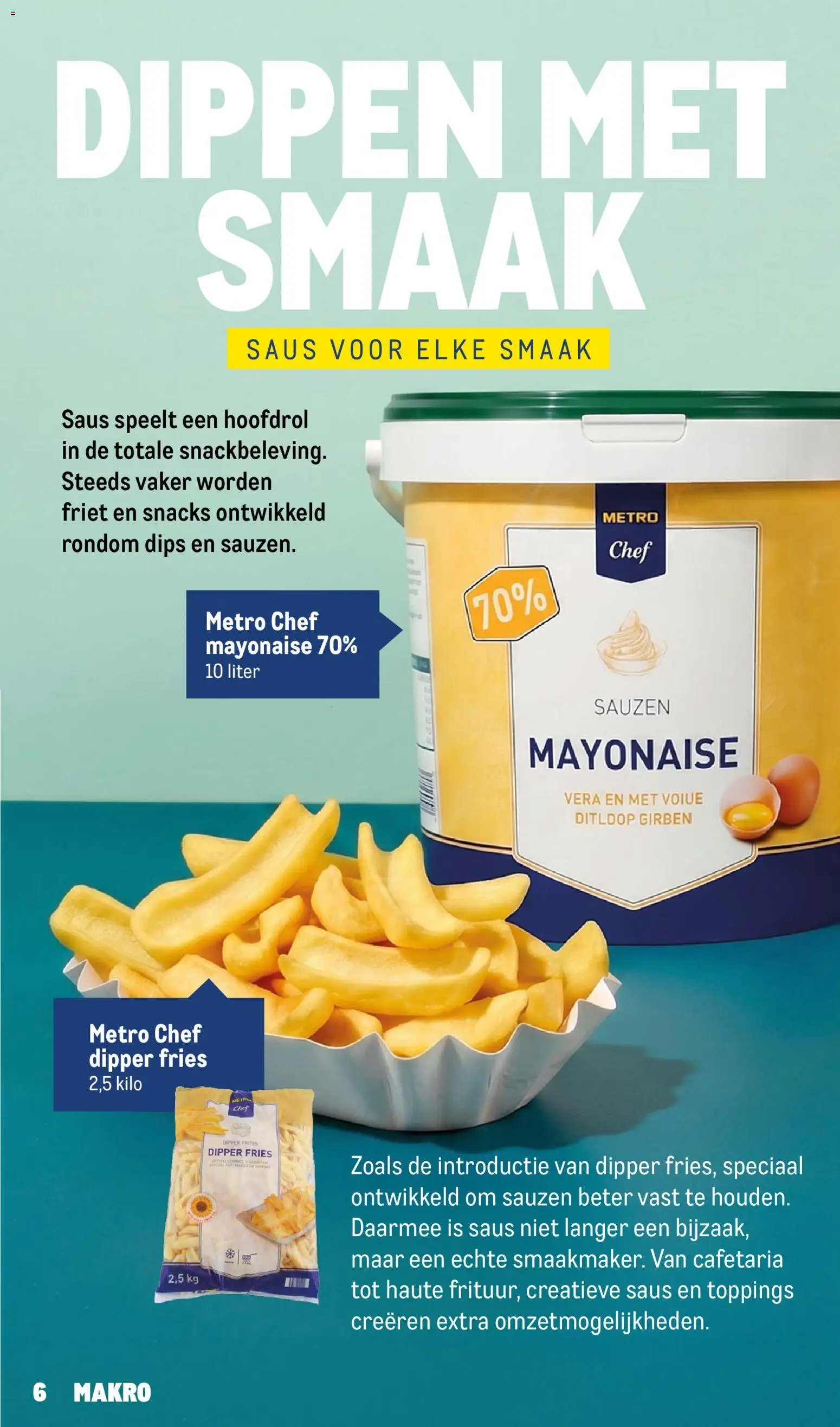 {H1} | Pagina: 6 | Producten: Sauzen, Friet, Saus, Mayonaise