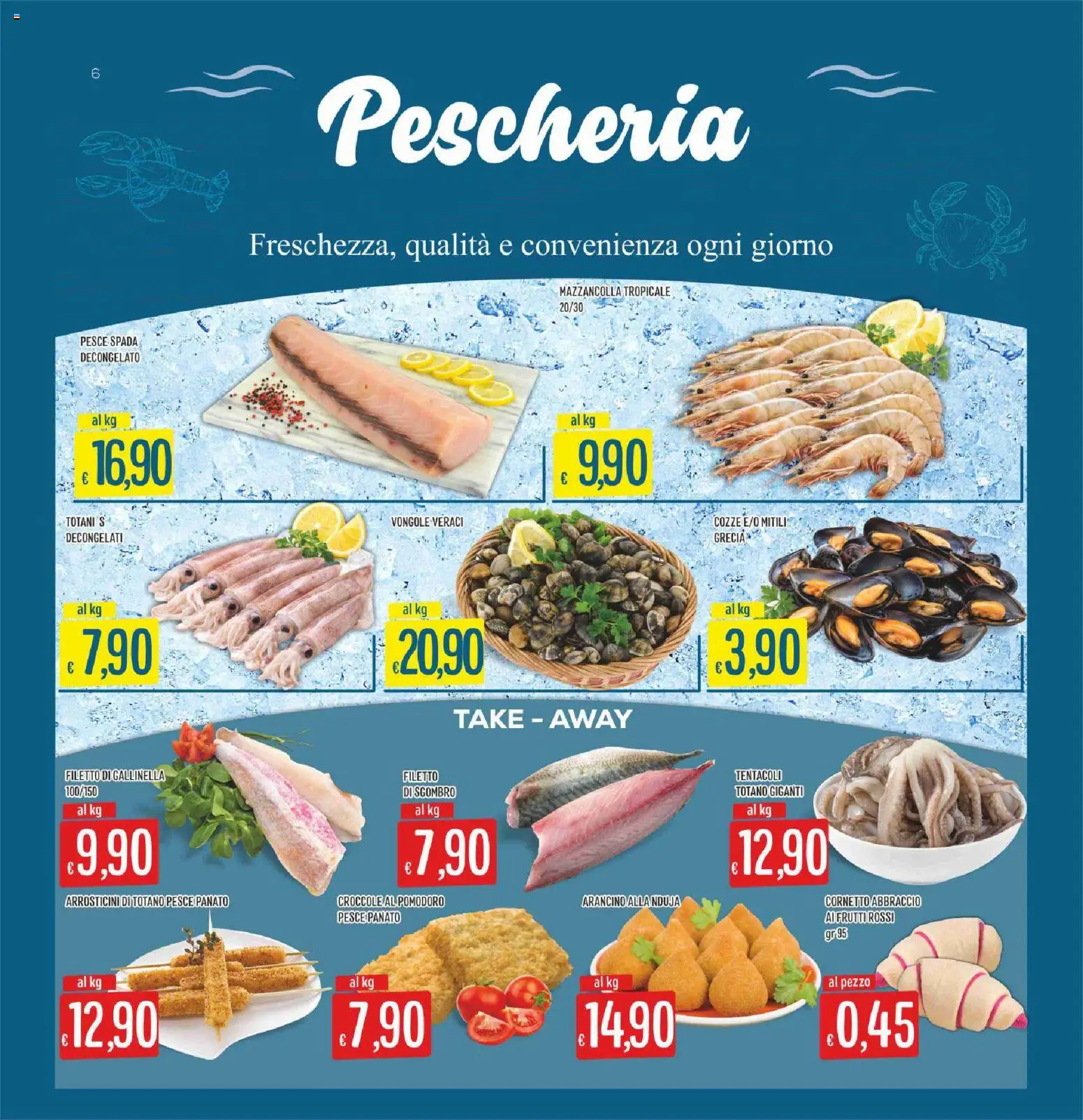 Volantino SISA del 09/07/2026 | Pagina: 6 | Prodotti: Cornetto, Cozze, Vongole, Arrosticini