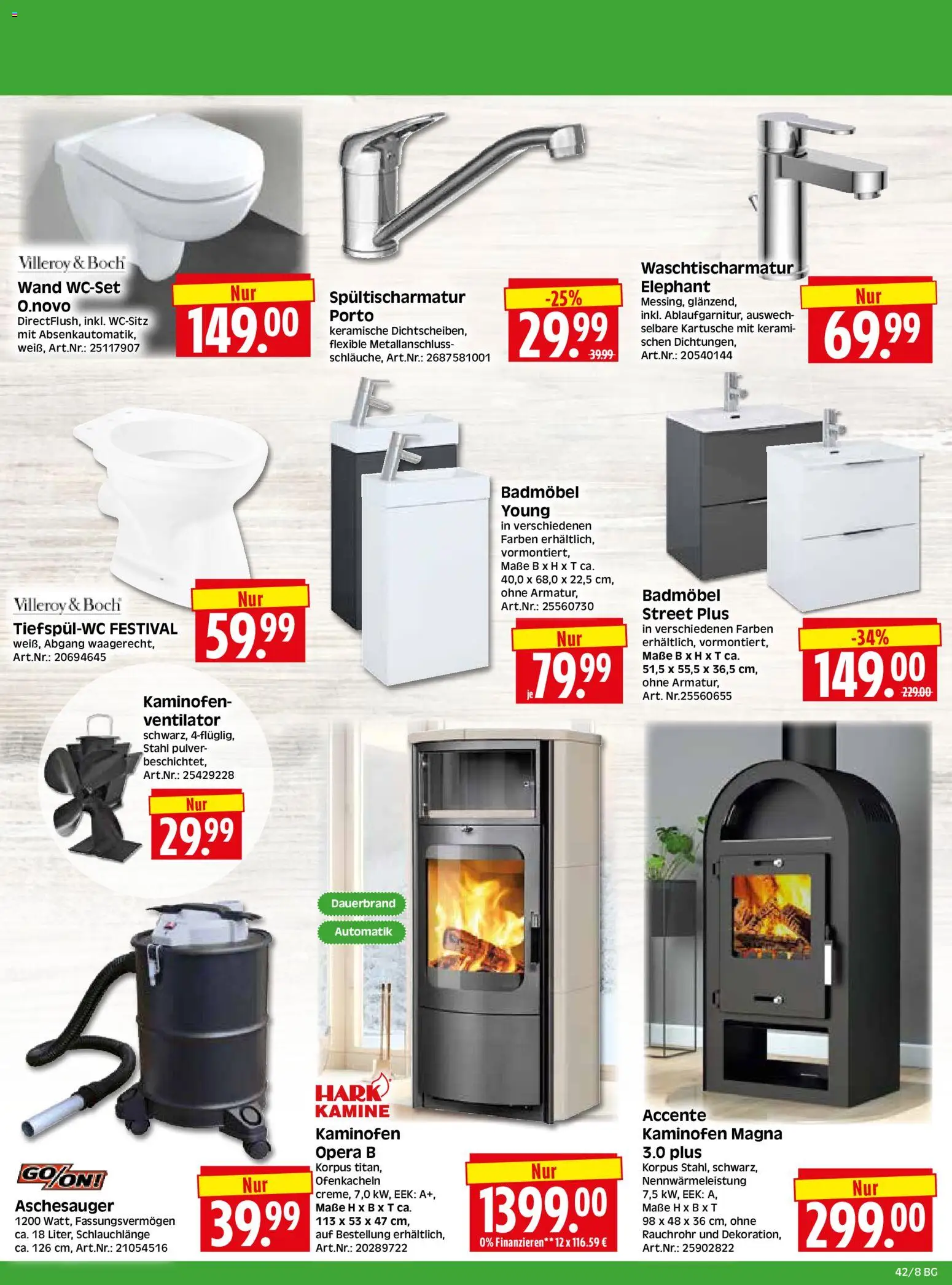 HERKULES Bau & Garten – gültig ab 12.10.2026 | Seite: 8 | Produkte: Ventilator, Kaminofen