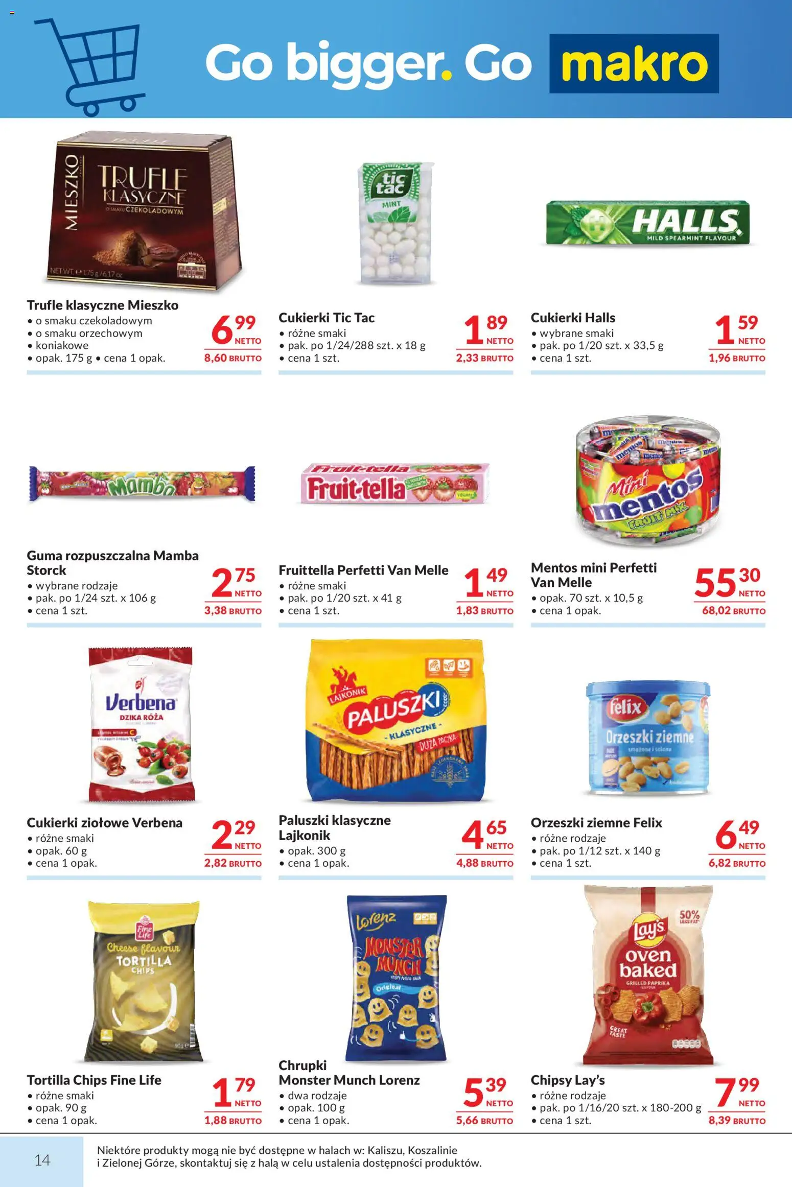 Makro gazetka od 27.10.2026 | Strona: 14 | Produkty: Tortilla chips, Chrupki, Tortilla, Orzeszki