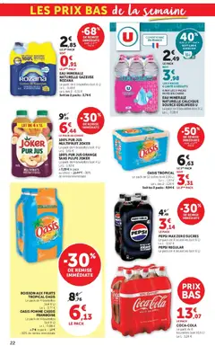 Super U - Prévisualisation de Super U catalogue valide à partir de 08/09/2026 | Page: 22 | Produits: Oasis tropical, Fruits, Eau minérale naturelle, Coca cola