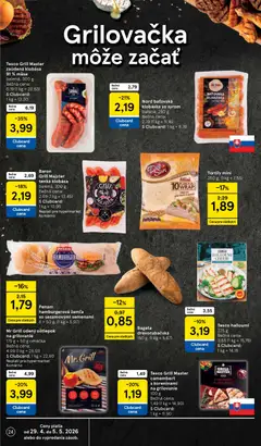Tesco leták platný od 29.04.2026 | Strana: 24 | Produkty: Tortilla, Klobása, Maska, Omáčka